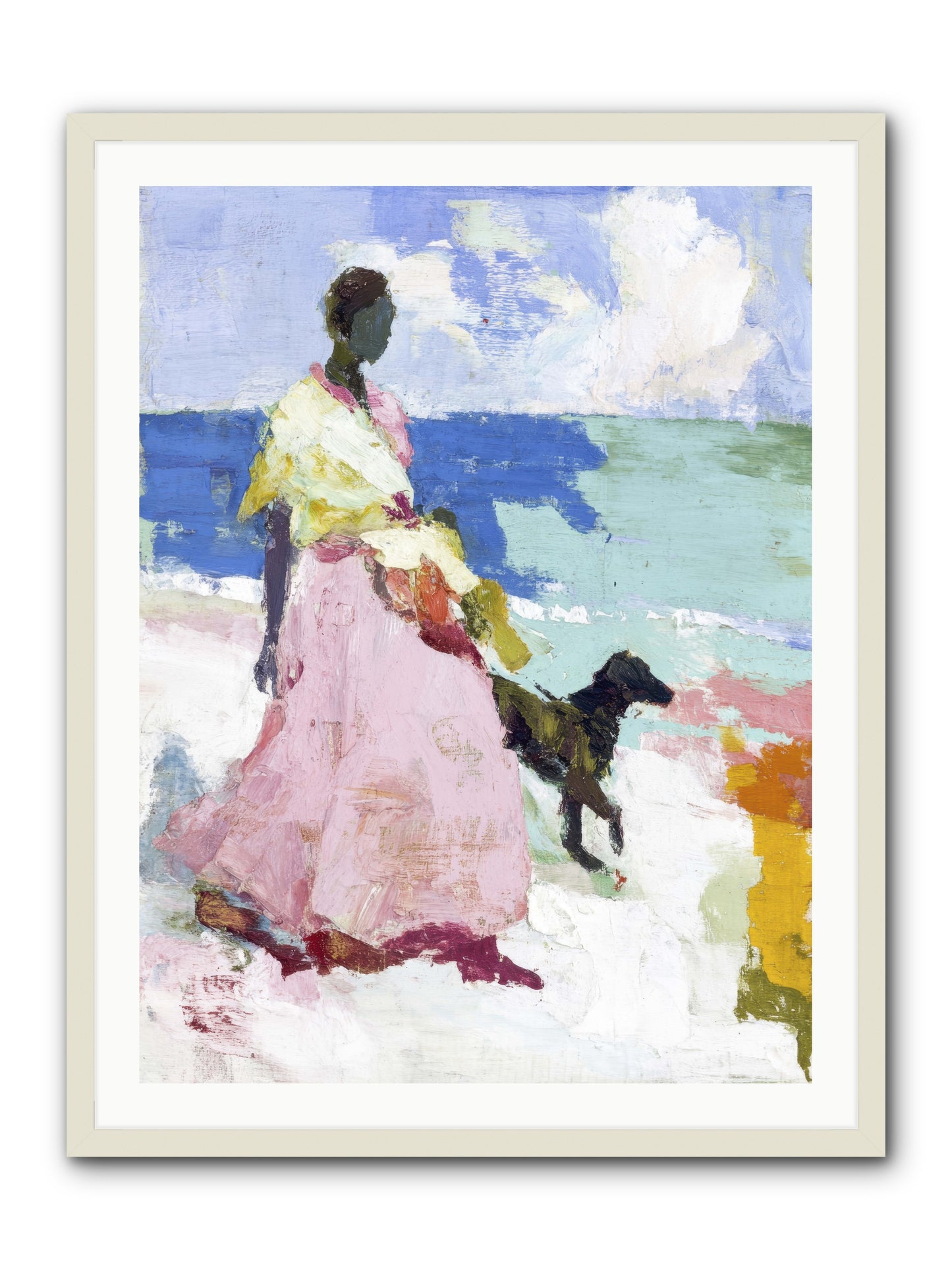The sea's tender heart -- Framed Print - White 30x40