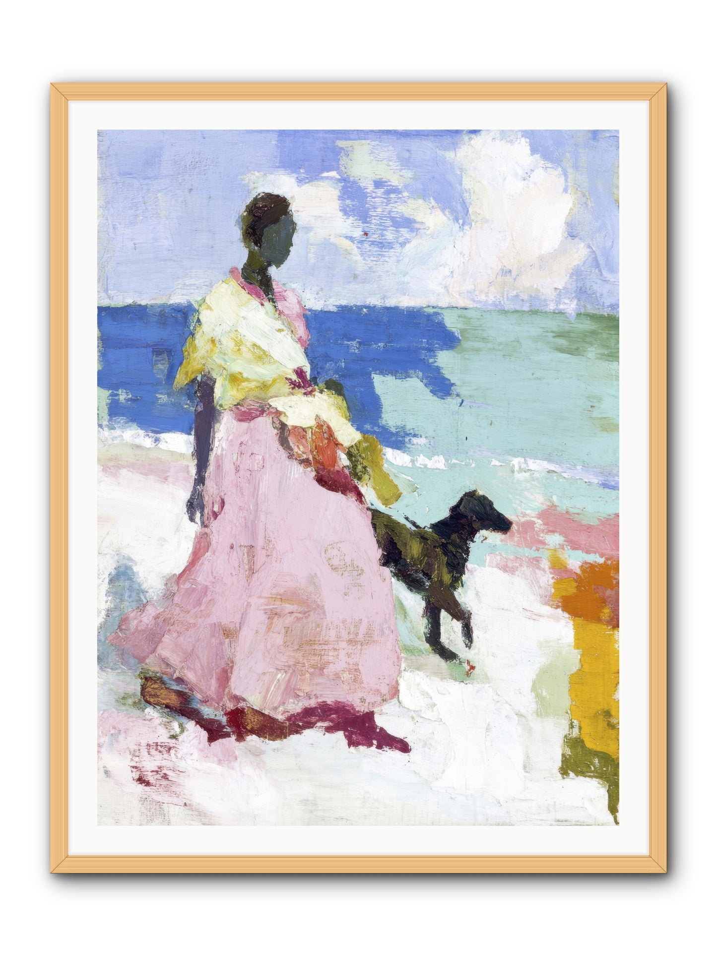 The sea's tender heart -- Framed Print - Natural 36x48