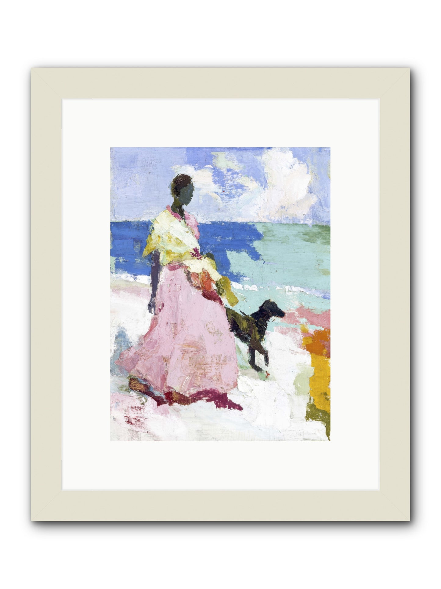 The sea's tender heart -- Framed Print - White 9x12