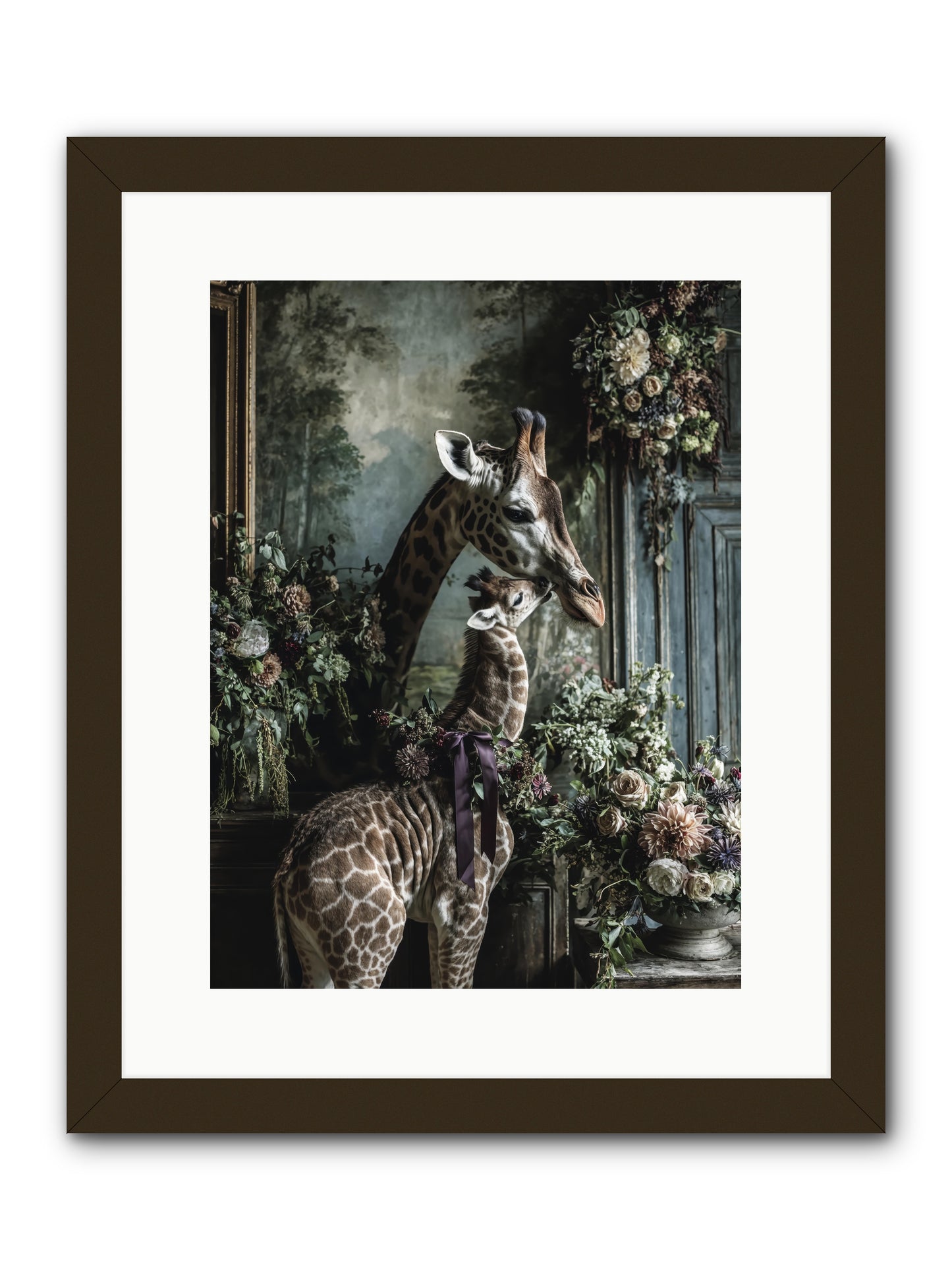 The space between hearts -- Framed Print - Black 12x16