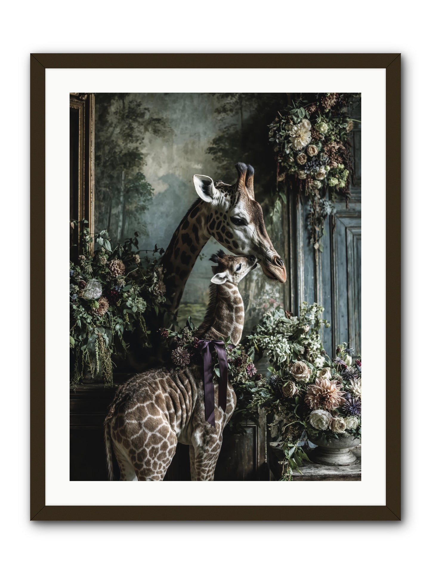 The space between hearts -- Framed Print - Black 24x32