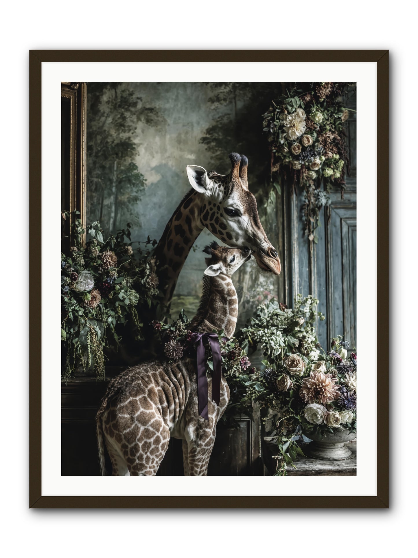 The space between hearts -- Framed Print - Black 30x40