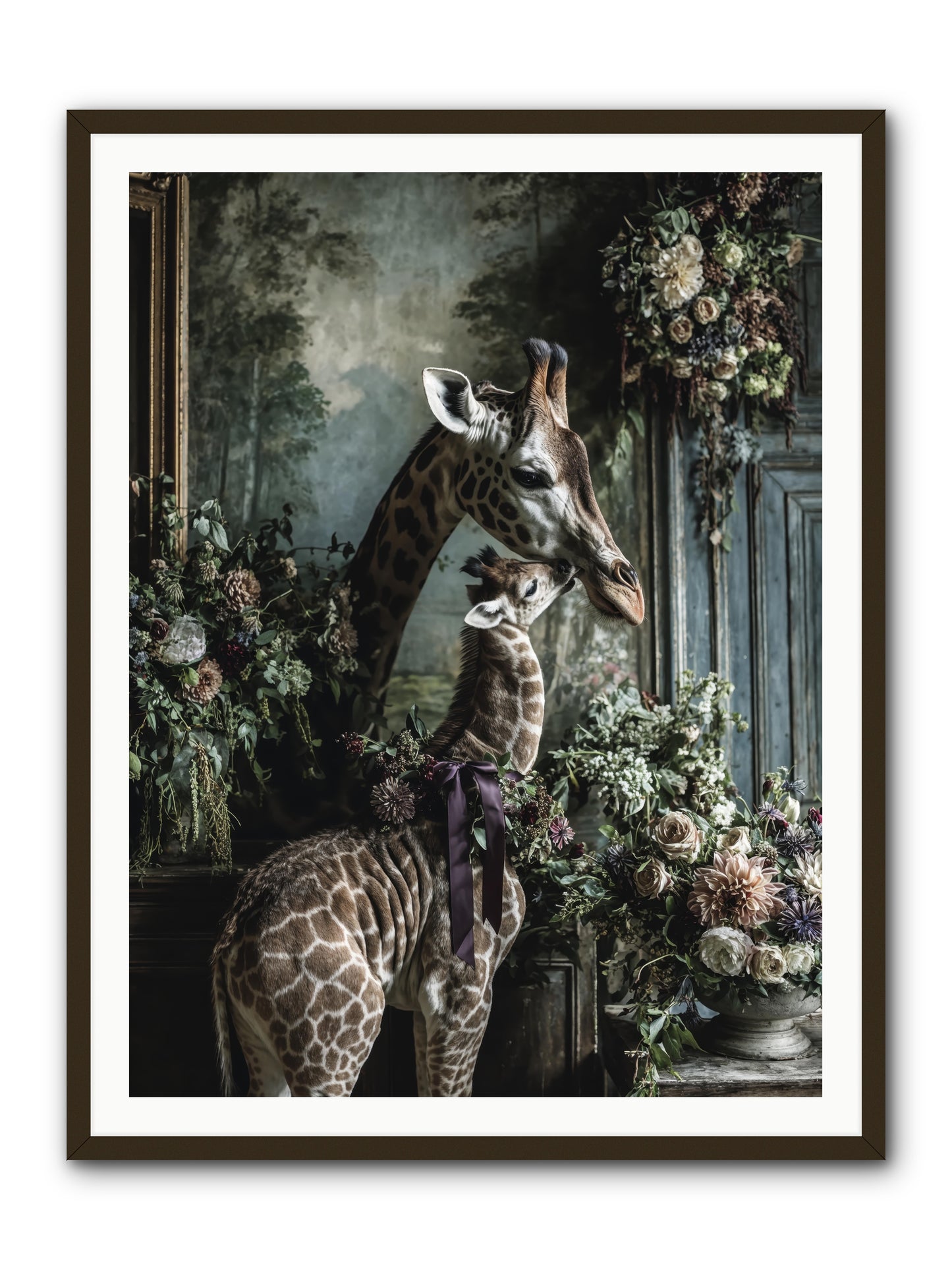 The space between hearts -- Framed Print - Black 36x48