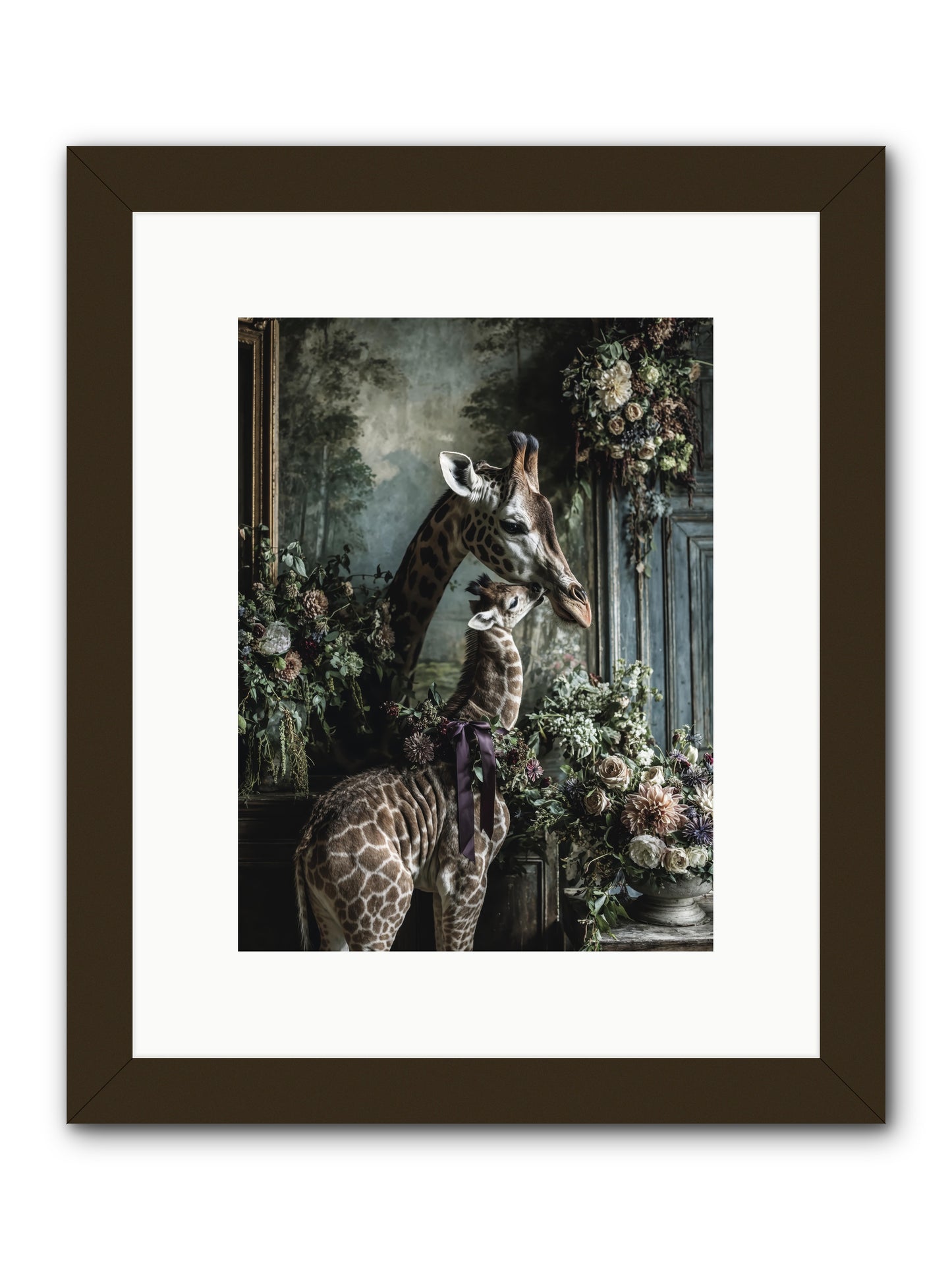 The space between hearts -- Framed Print - Black 9x12