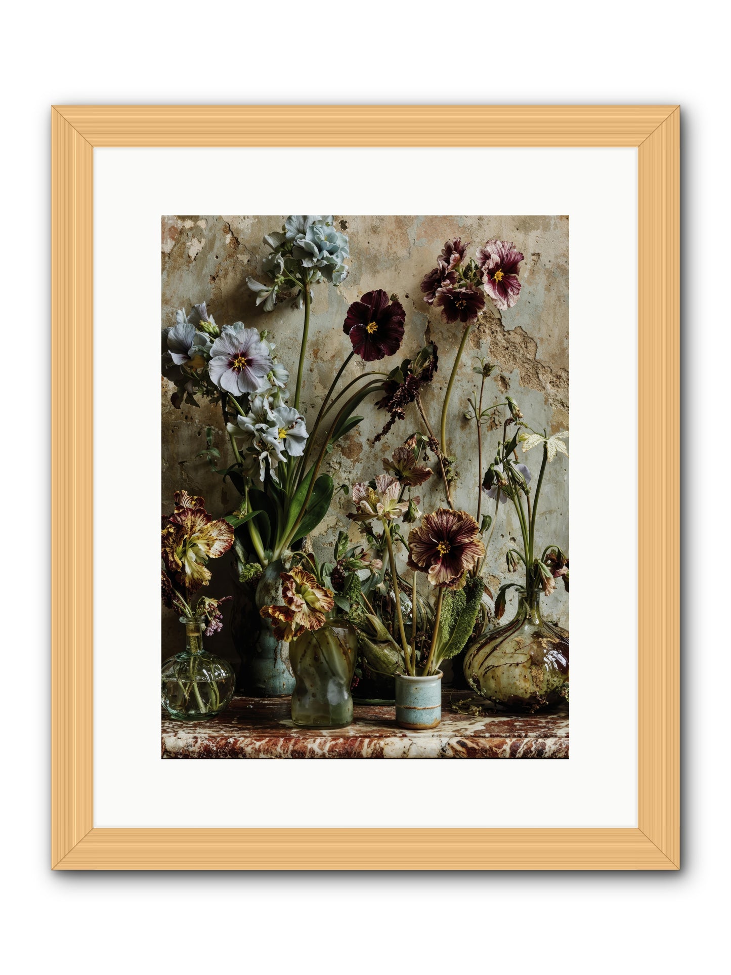 The space between souls -- Framed Print - Natural 12x16