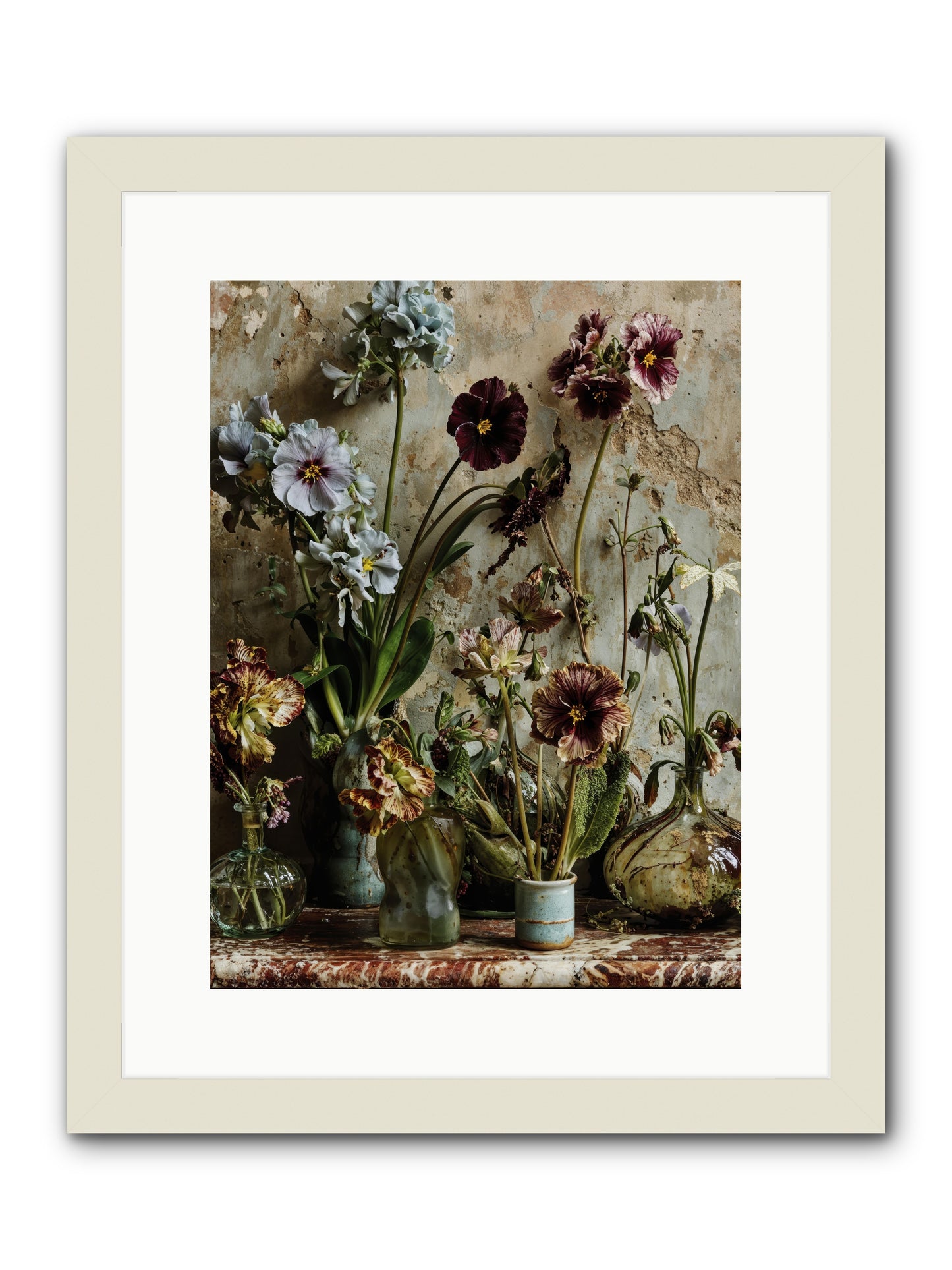 The space between souls -- Framed Print - White 12x16