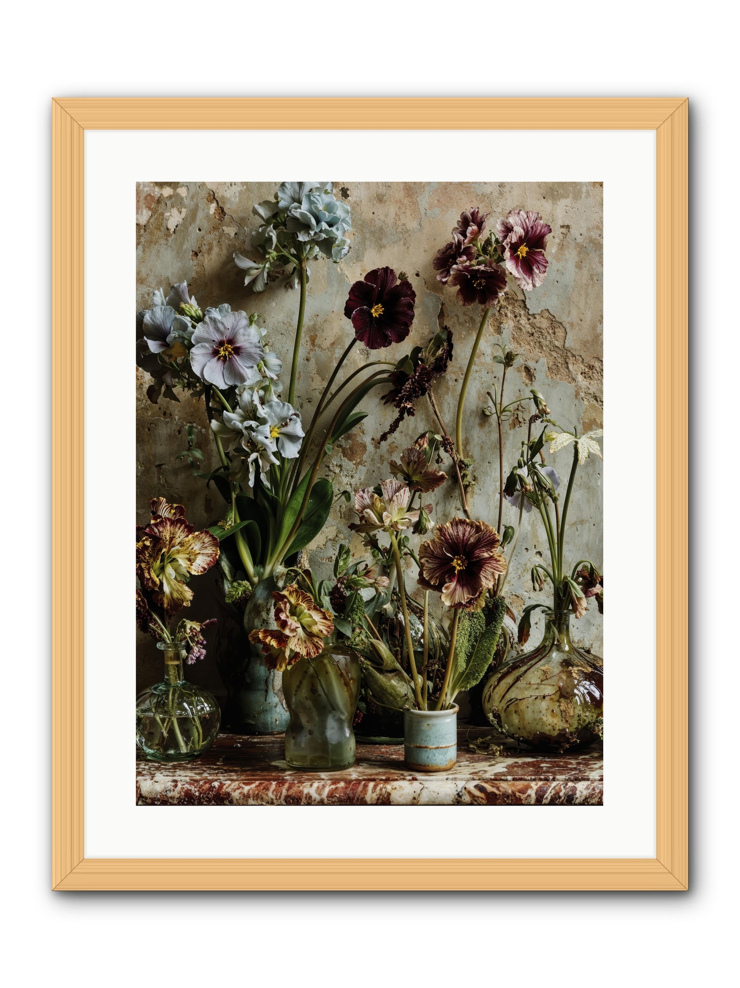 The space between souls -- Framed Print - Natural 18x24