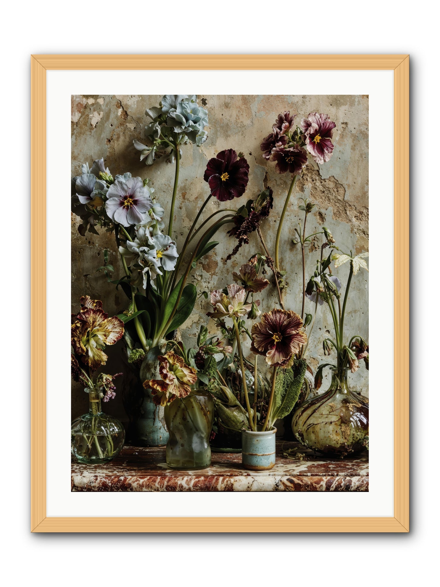The space between souls -- Framed Print - Natural 24x32