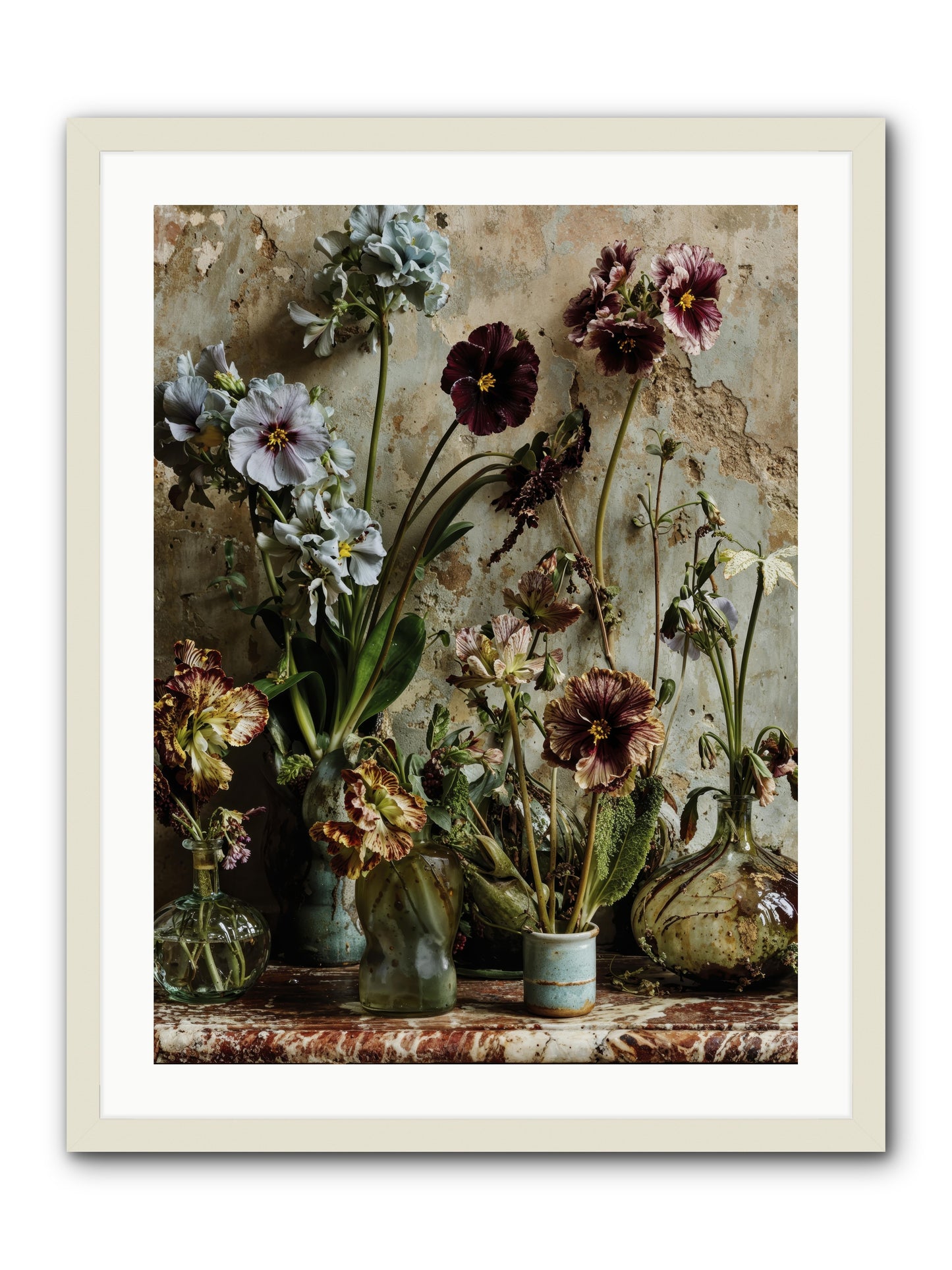 The space between souls -- Framed Print - White 24x32