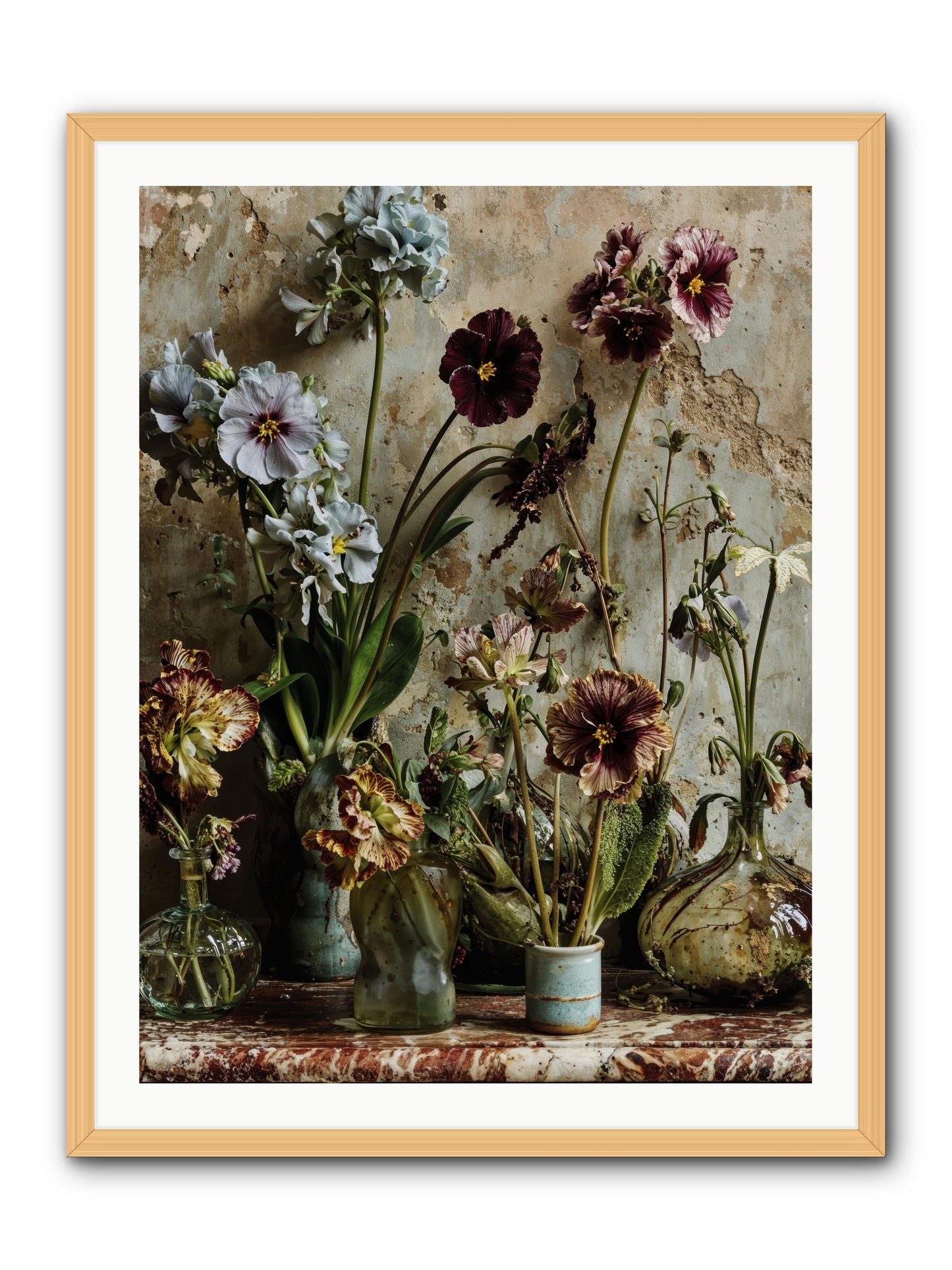 The space between souls -- Framed Print - Natural 30x40