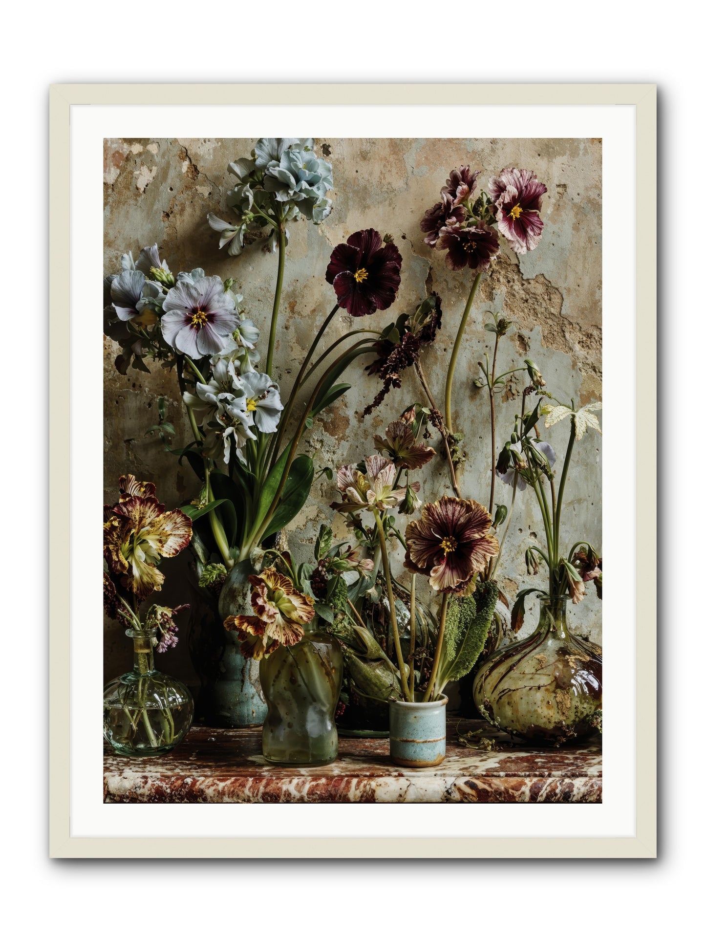 The space between souls -- Framed Print - White 30x40