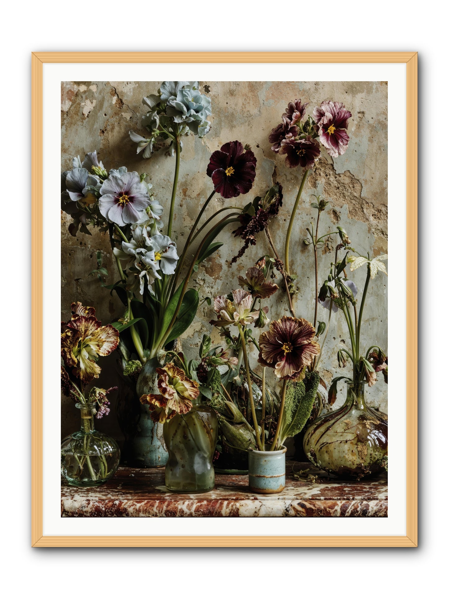 The space between souls -- Framed Print - Natural 36x48