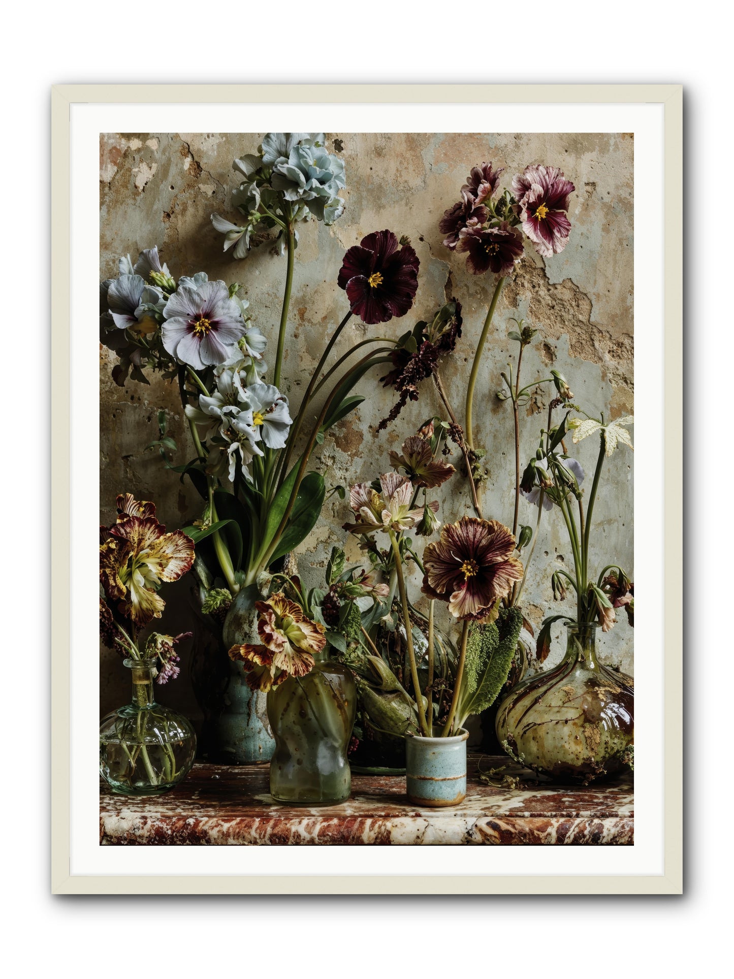 The space between souls -- Framed Print - White 36x48