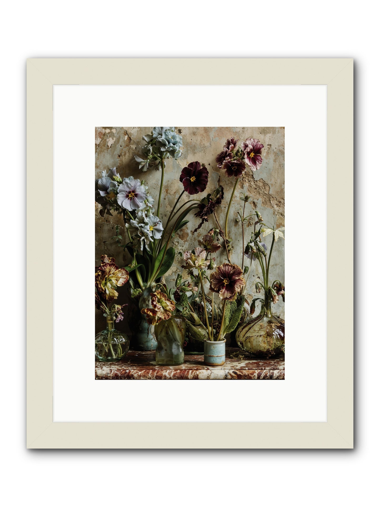 The space between souls -- Framed Print - White 9x12