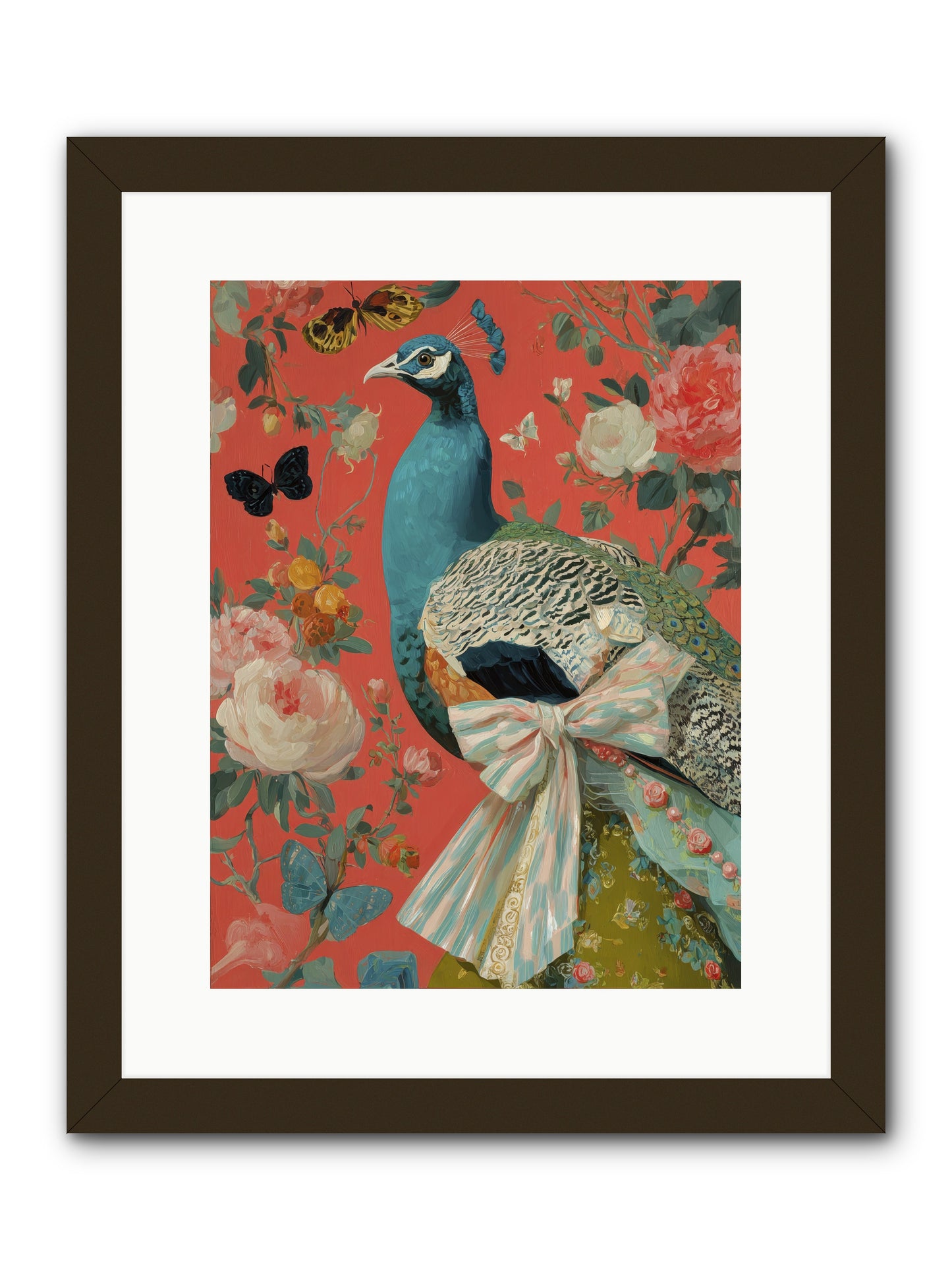 The tender hush of rain -- Framed Print - Black 12x16
