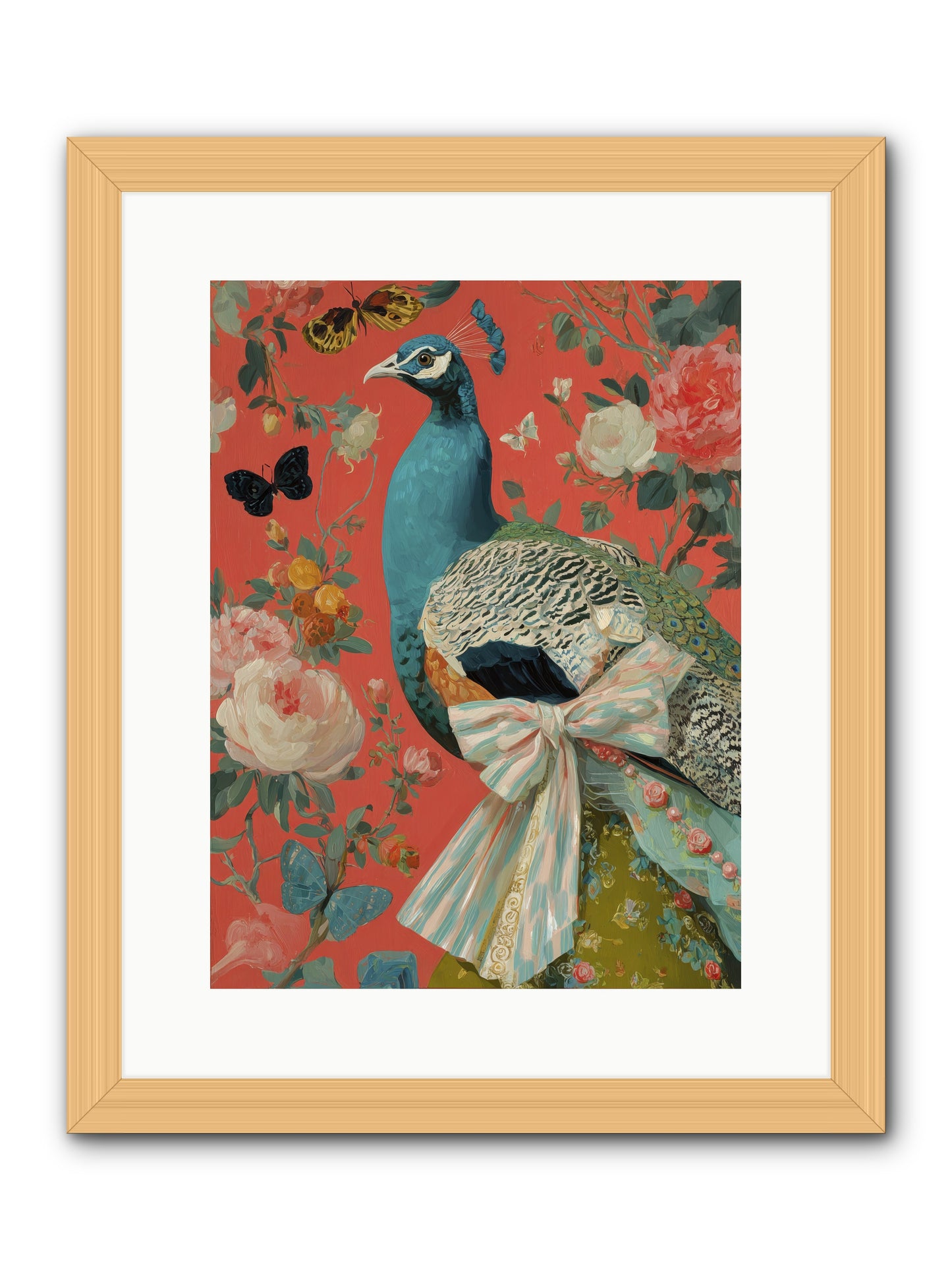 The tender hush of rain -- Framed Print - Natural 12x16