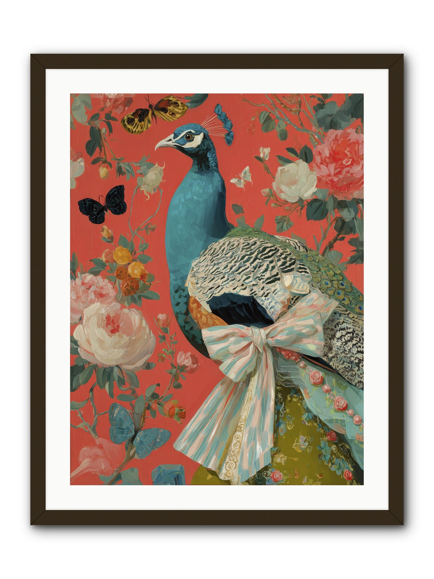 The tender hush of rain -- Framed Print - Black 24x32