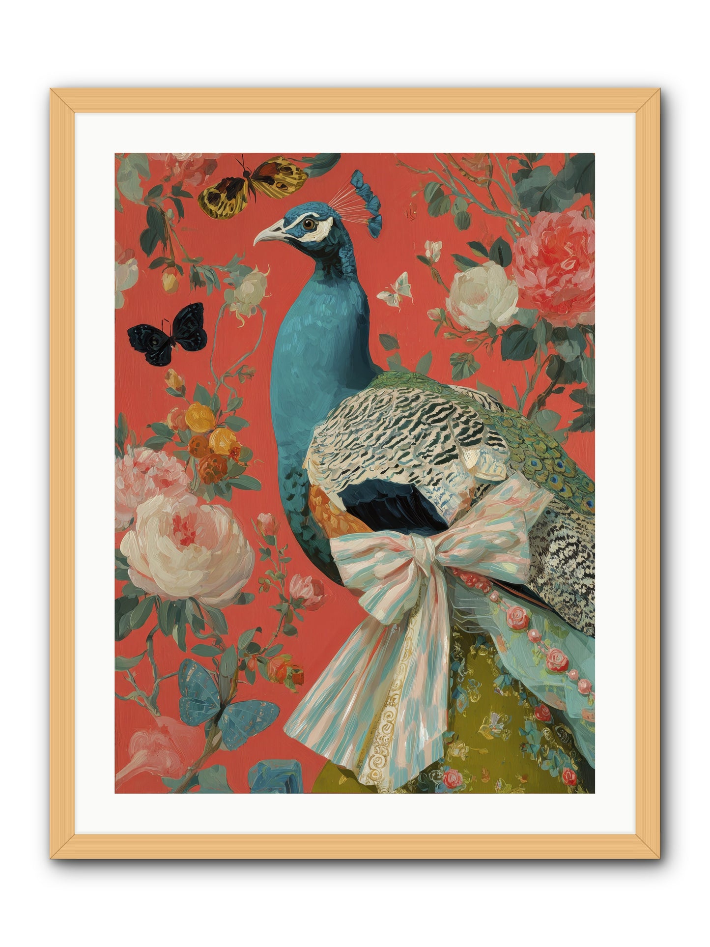 The tender hush of rain -- Framed Print - Natural 24x32