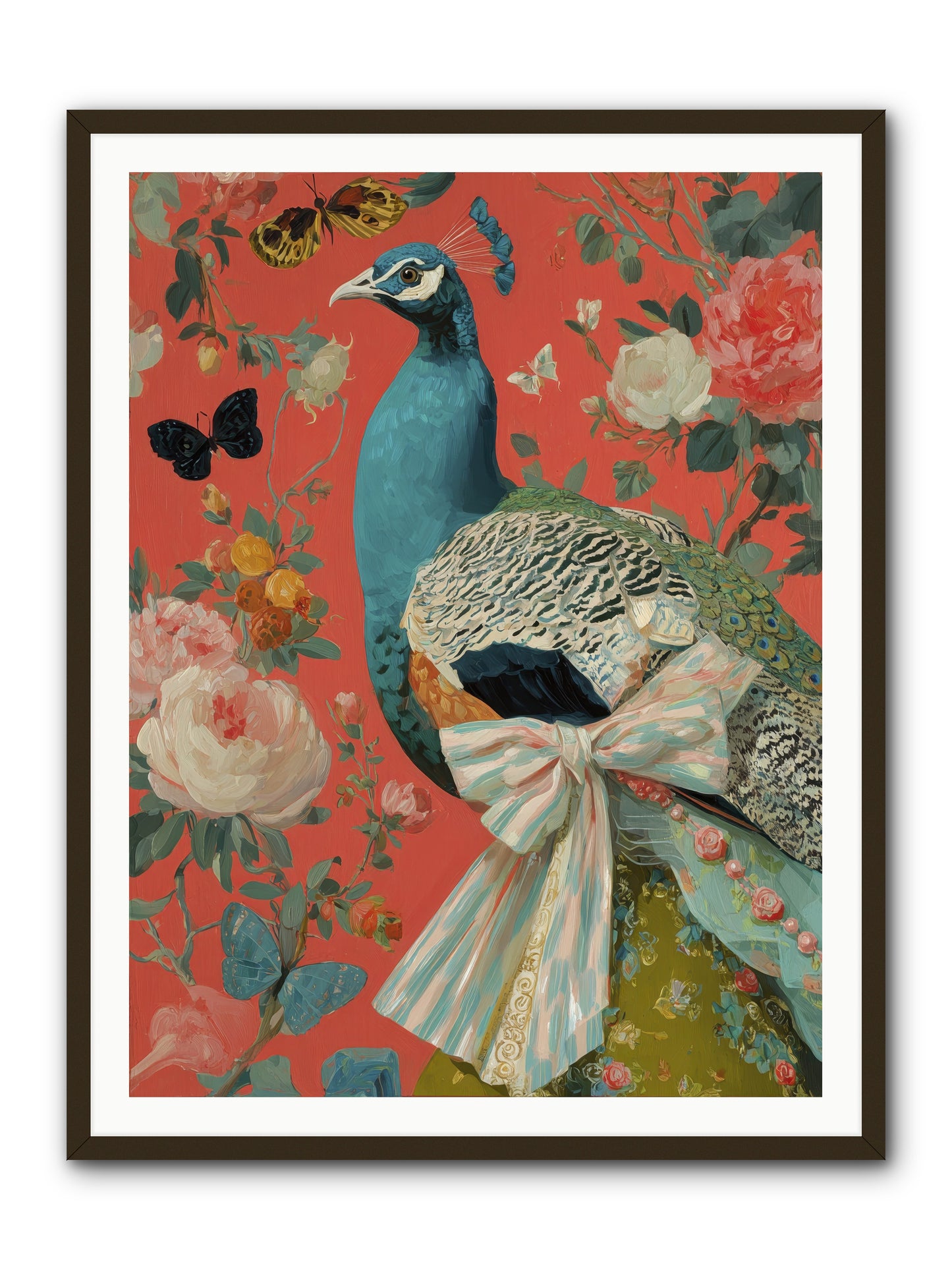 The tender hush of rain -- Framed Print - Black 36x48