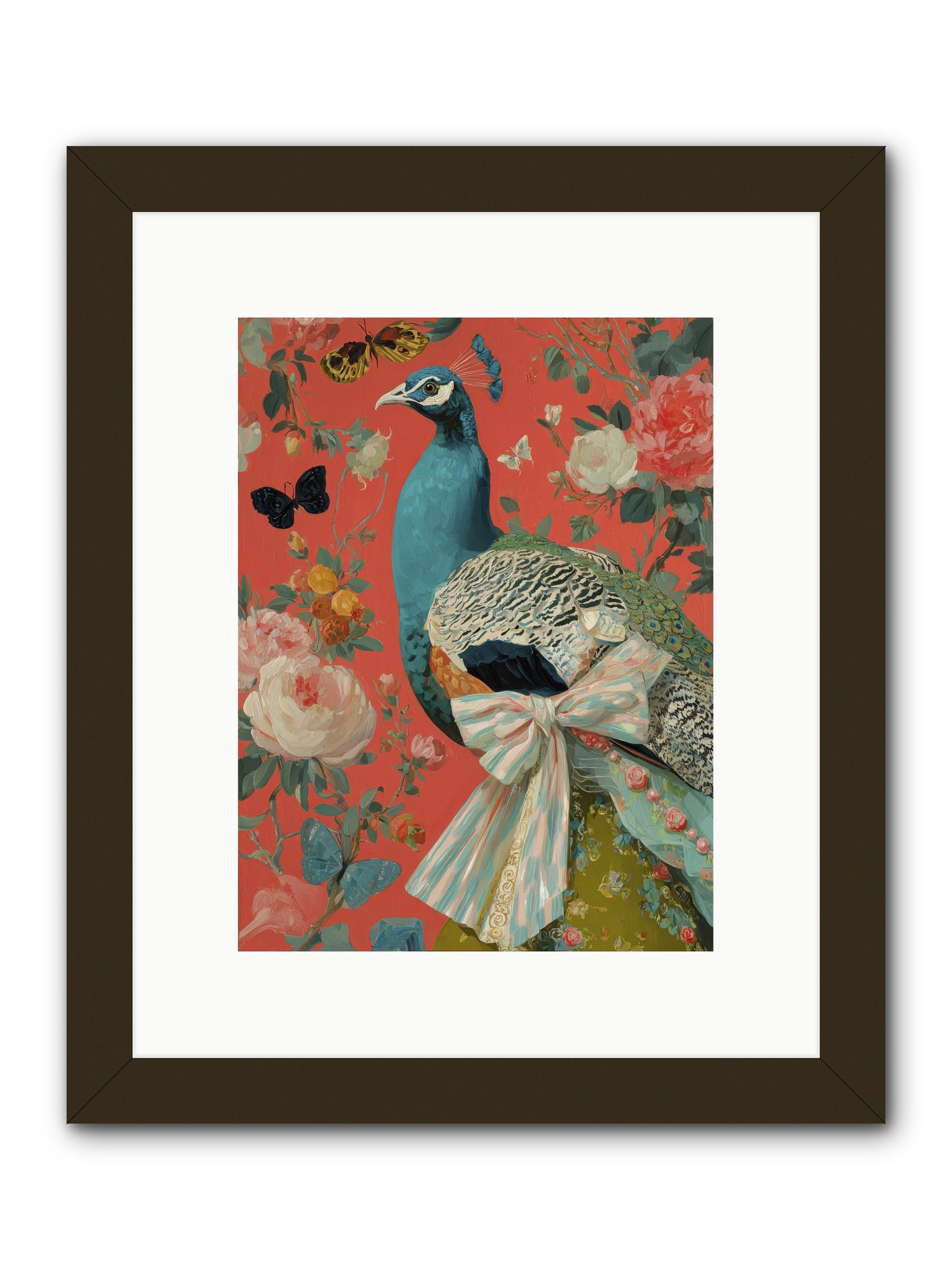 The tender hush of rain -- Framed Print - Black 9x12
