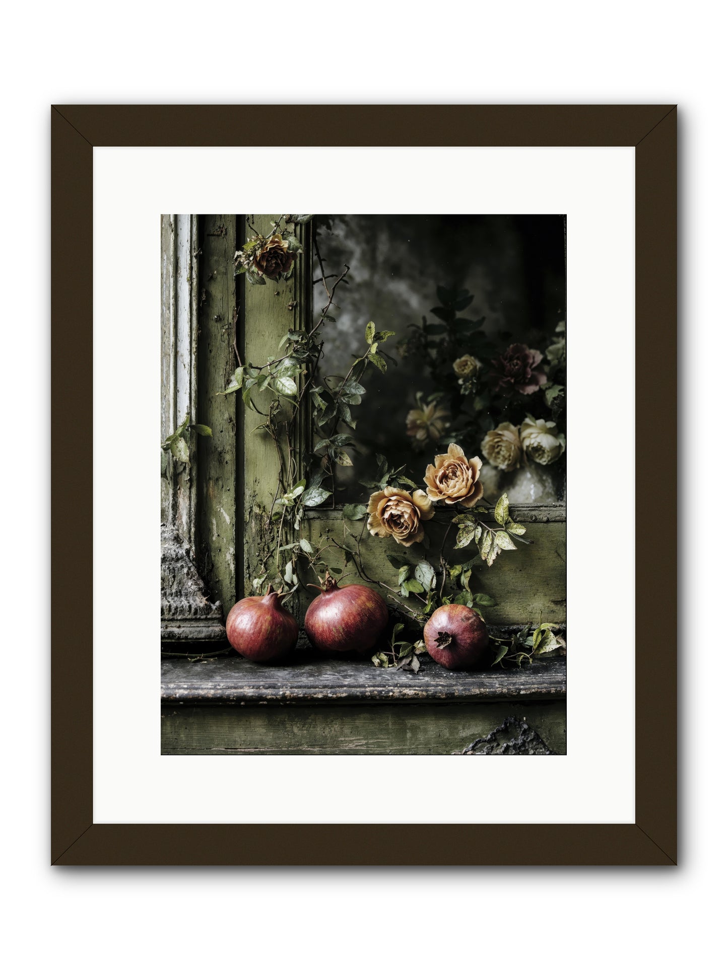The world wears joy -- Framed Print - Black 12x16