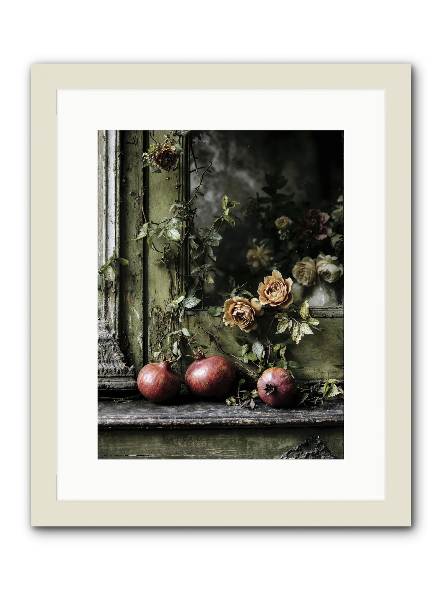 The world wears joy -- Framed Print - White 12x16