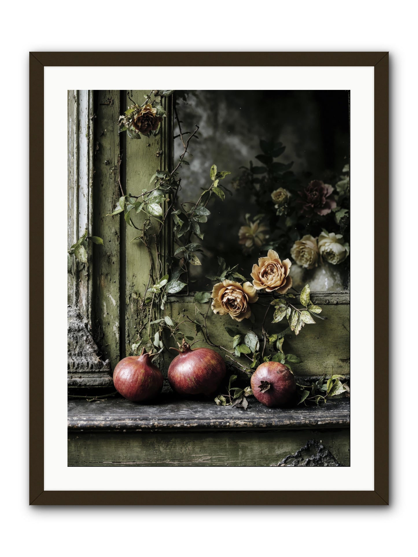 The world wears joy -- Framed Print - Black 24x32