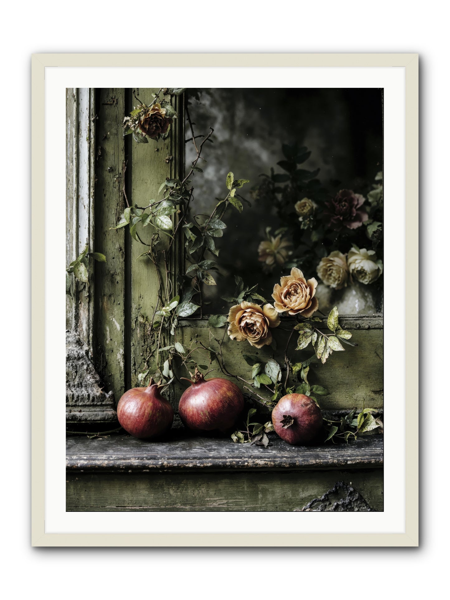 The world wears joy -- Framed Print - White 30x40