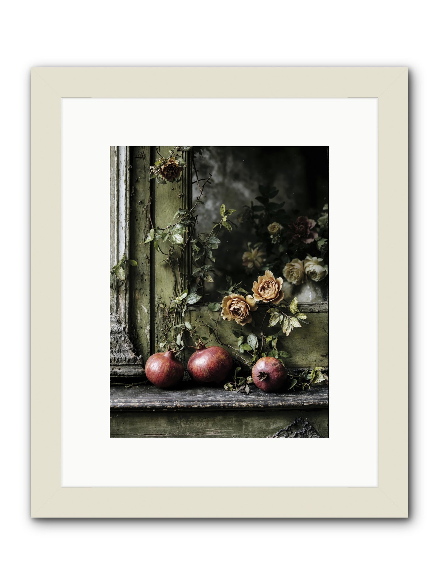 The world wears joy -- Framed Print - White 9x12