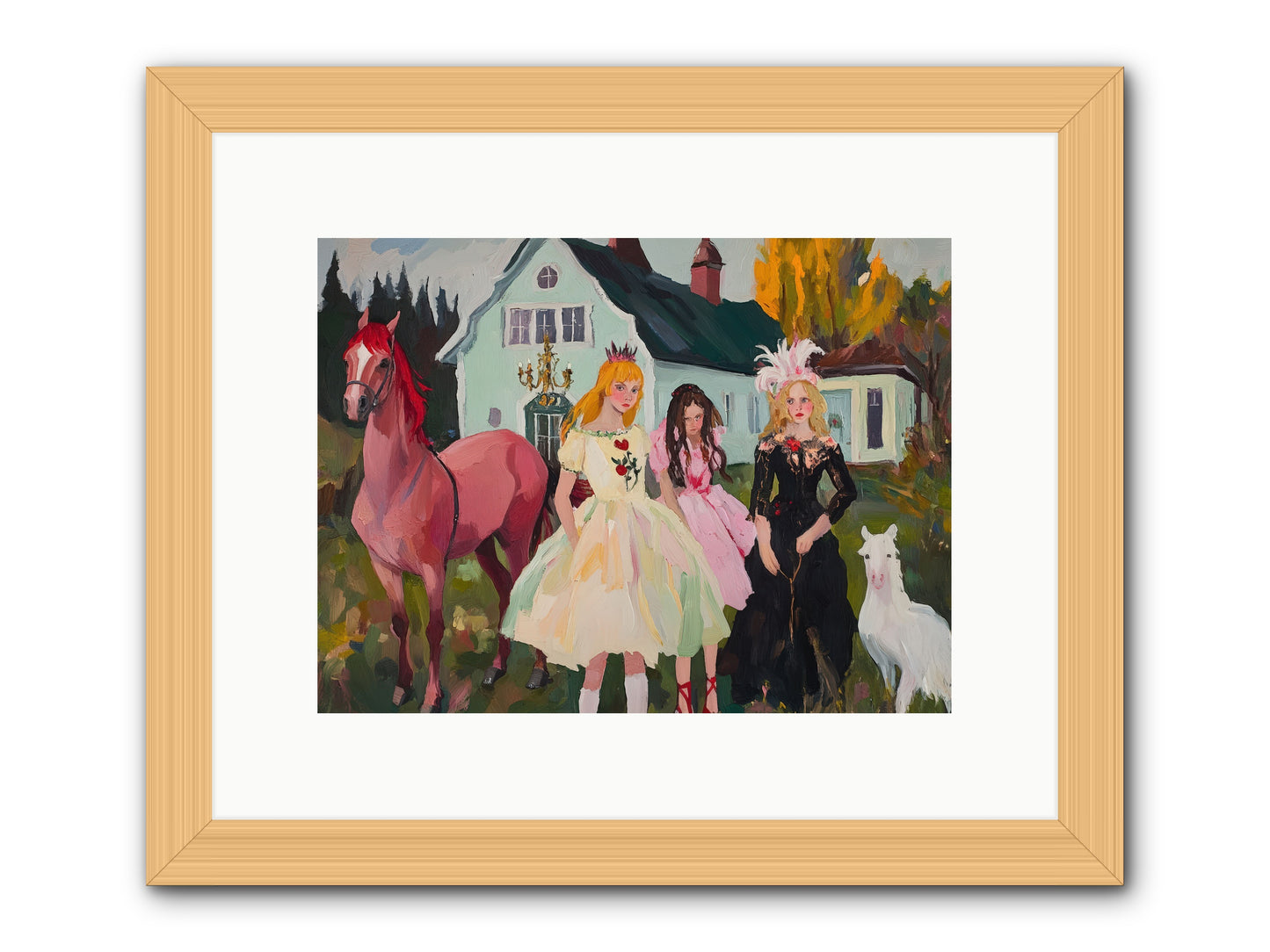 Theater Games Glow No.1 REZ -- Framed Print - Natural 12x9