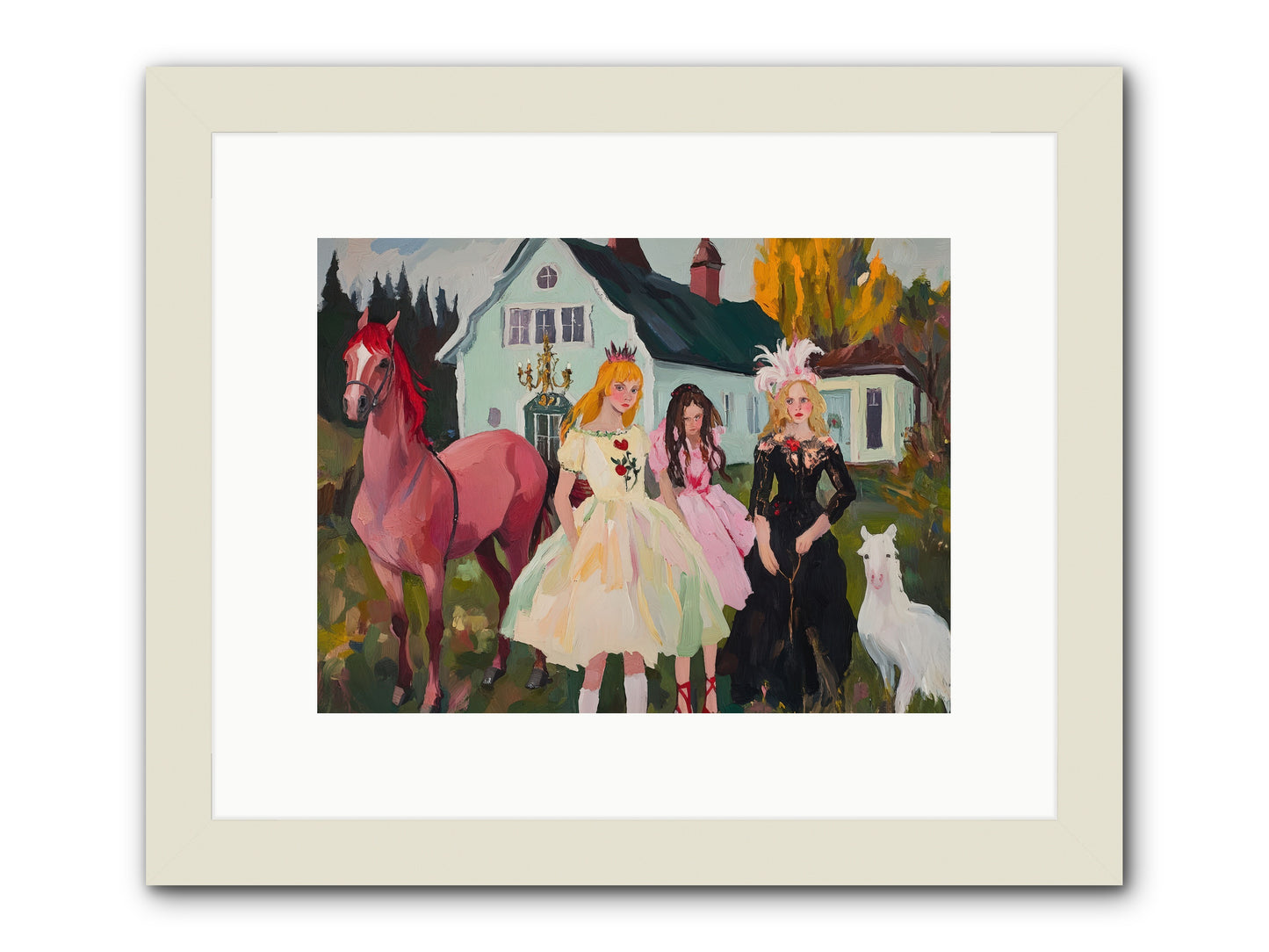 Theater Games Glow No.1 REZ -- Framed Print - White 12x9