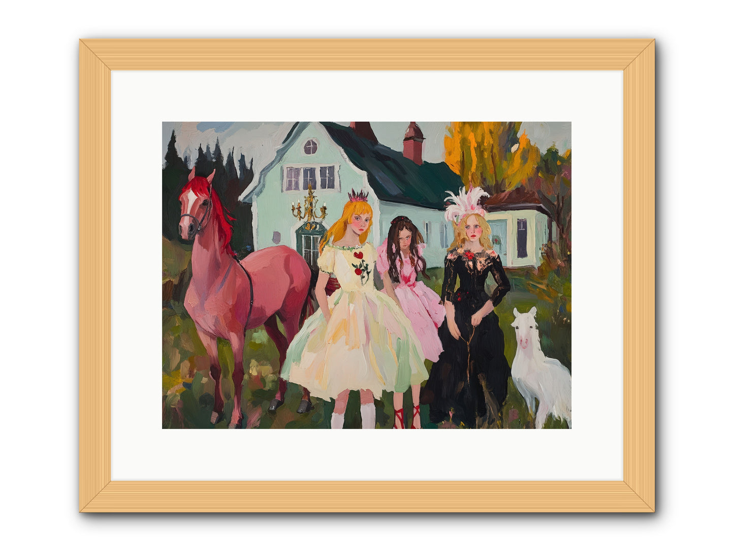 Theater Games Glow No.1 REZ -- Framed Print - Natural 16x12