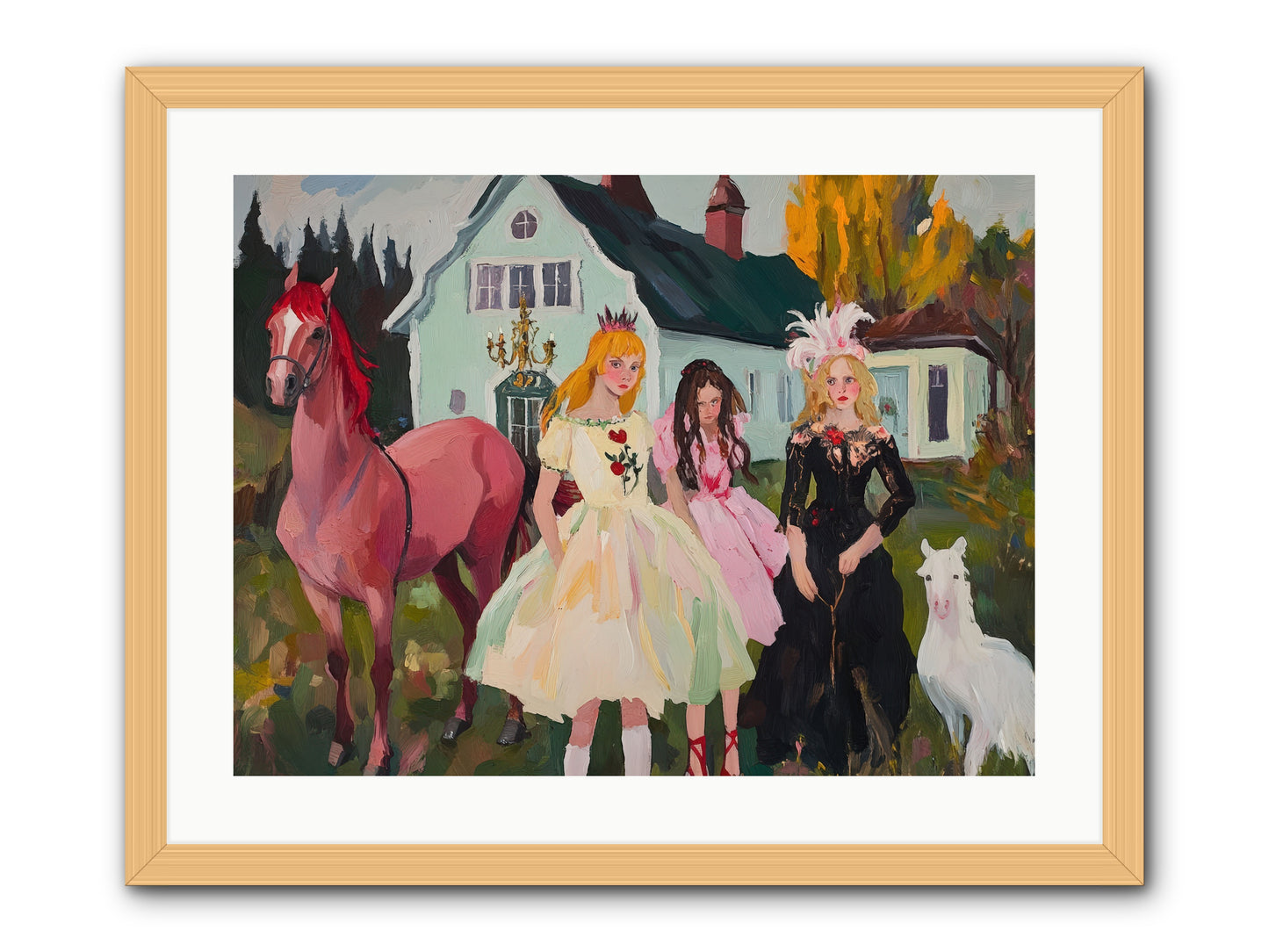 Theater Games Glow No.1 REZ -- Framed Print - Natural 24x18