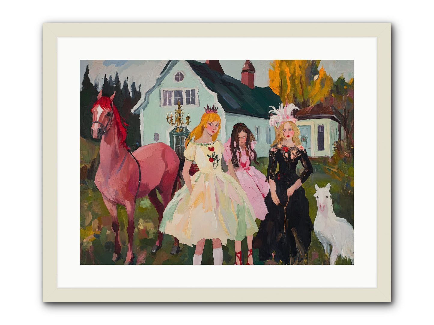 Theater Games Glow No.1 REZ -- Framed Print - White 24x18