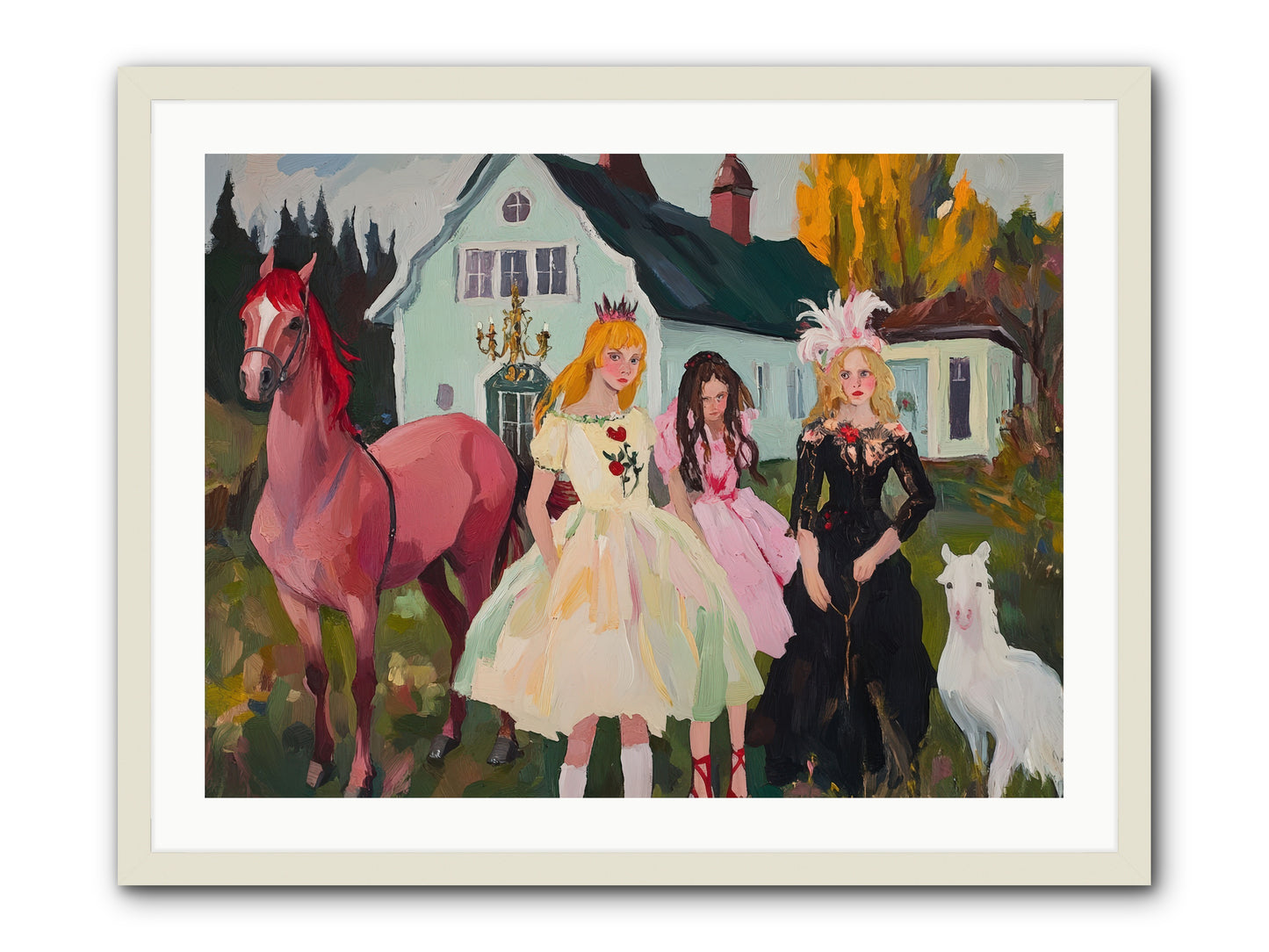 Theater Games Glow No.1 REZ -- Framed Print - White 32x24