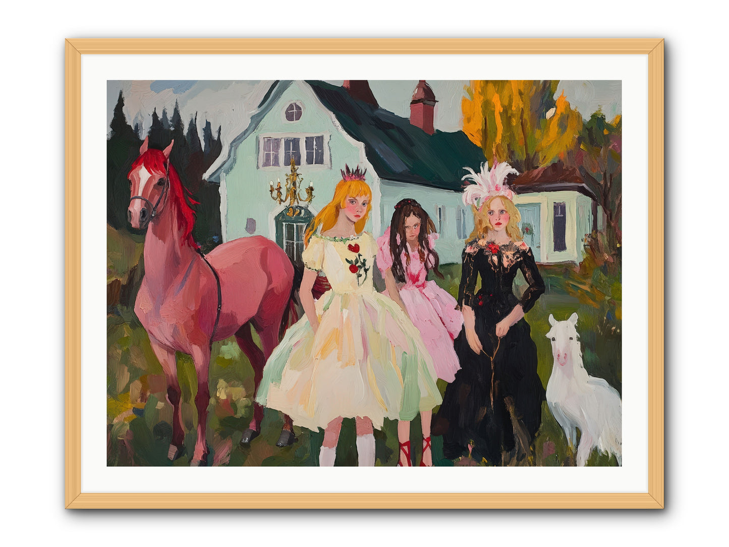 Theater Games Glow No.1 REZ -- Framed Print - Natural 40x30