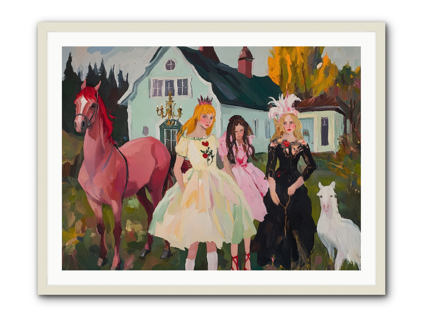 Theater Games Glow No.1 REZ -- Framed Print - White 40x30