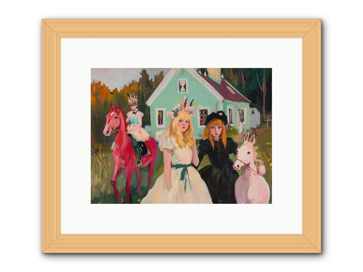 Theater Games Glow No.2 REZ -- Framed Print - Natural 12x9