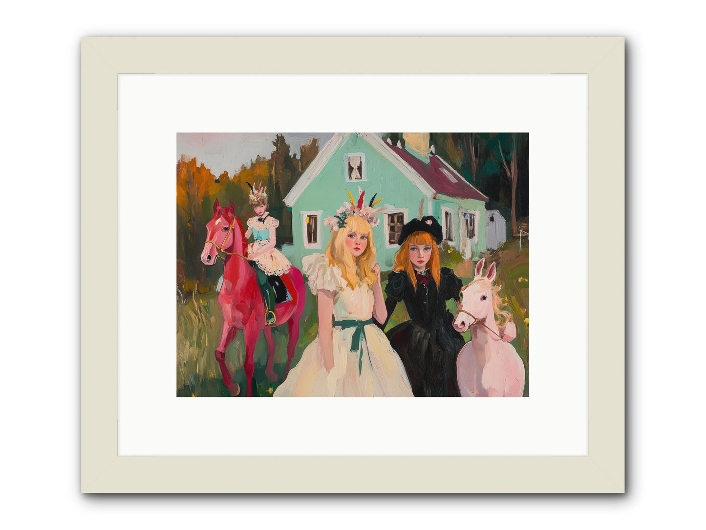 Theater Games Glow No.2 REZ -- Framed Print - White 12x9