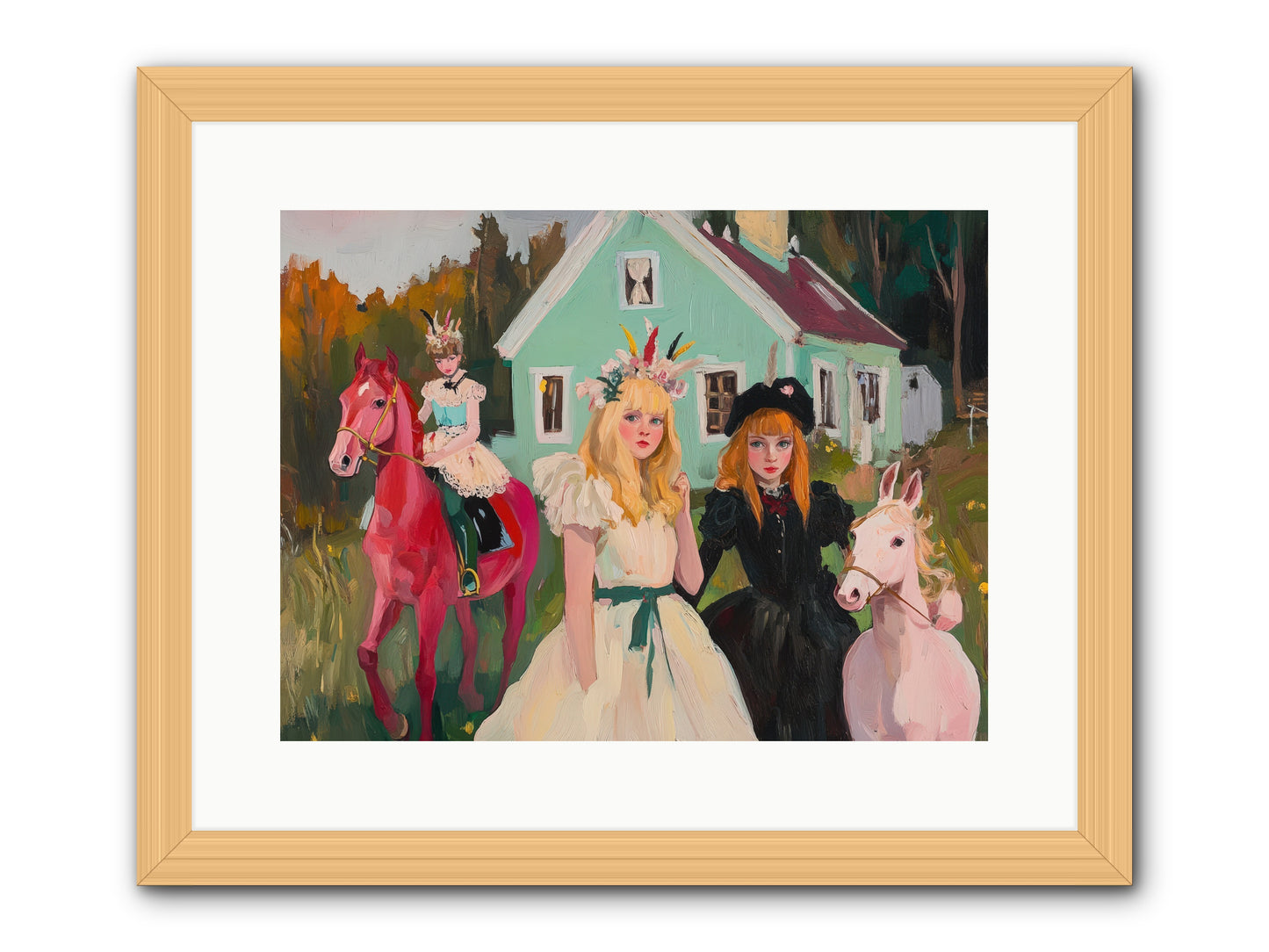 Theater Games Glow No.2 REZ -- Framed Print - Natural 16x12