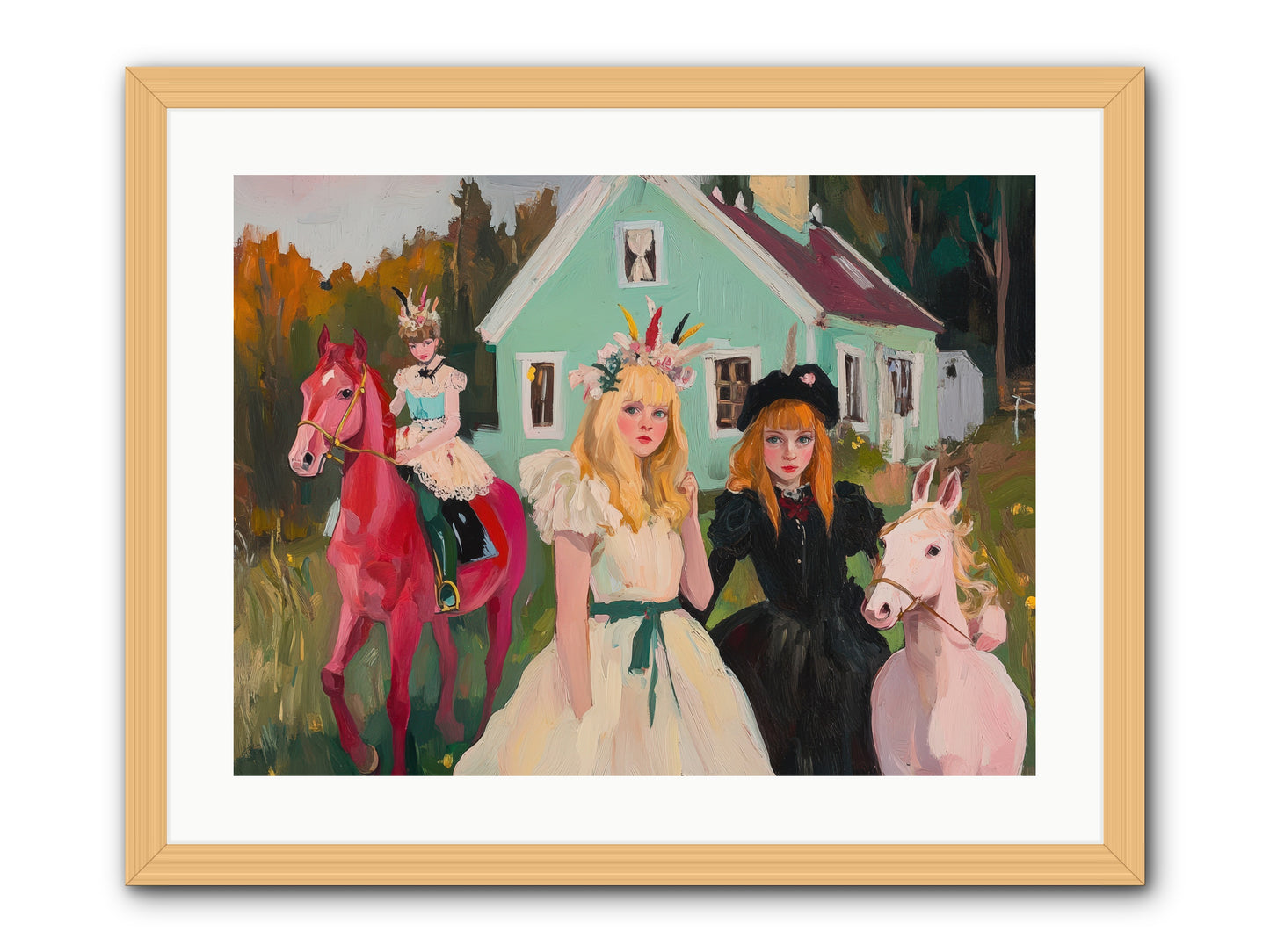Theater Games Glow No.2 REZ -- Framed Print - Natural 24x18