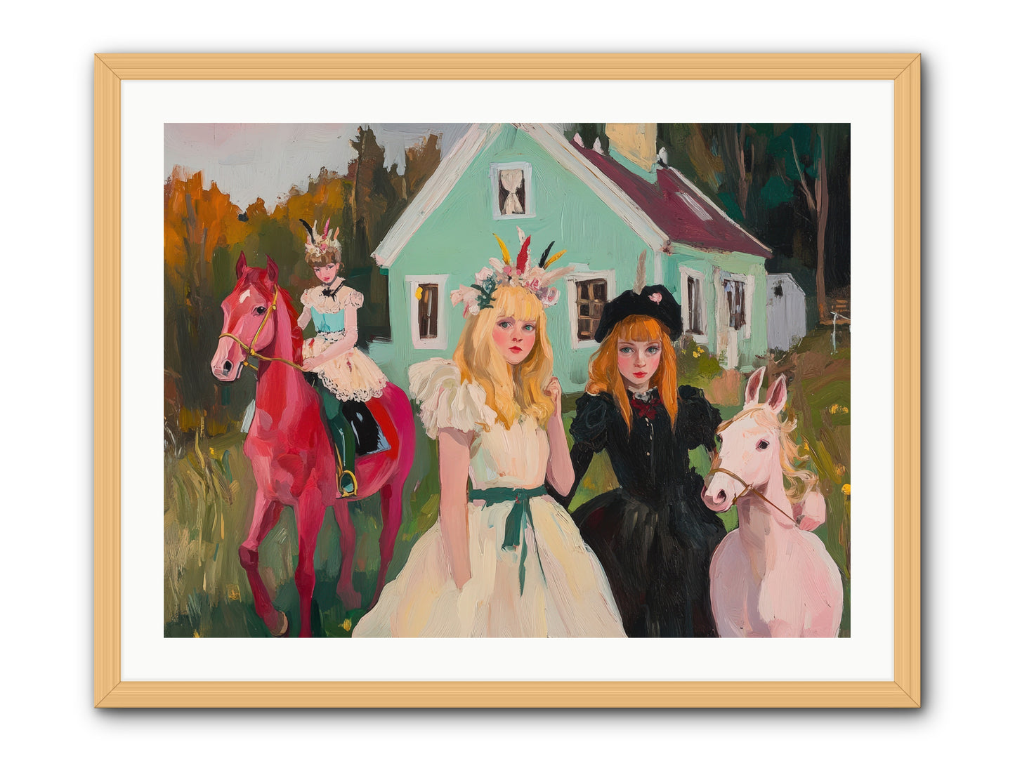 Theater Games Glow No.2 REZ -- Framed Print - Natural 32x24