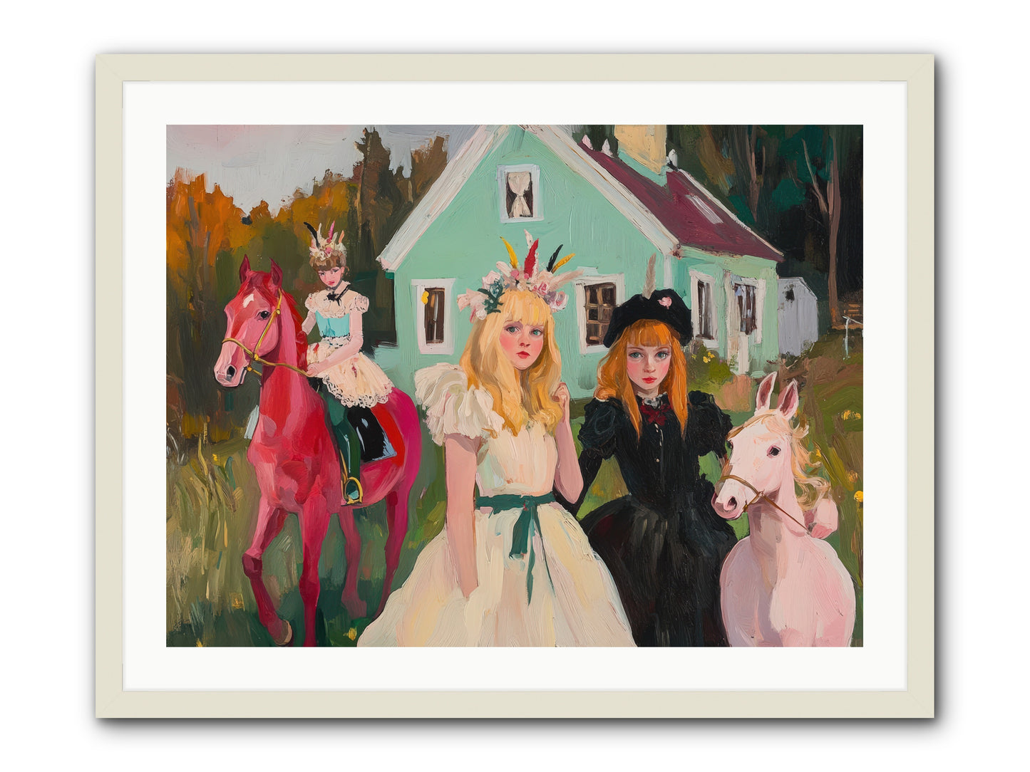 Theater Games Glow No.2 REZ -- Framed Print - White 32x24