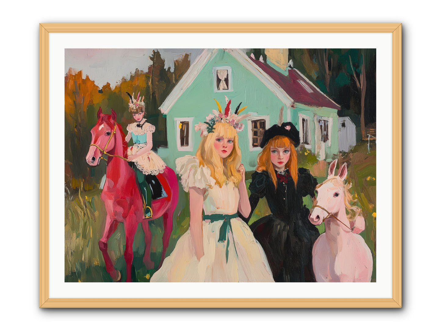 Theater Games Glow No.2 REZ -- Framed Print - Natural 40x30