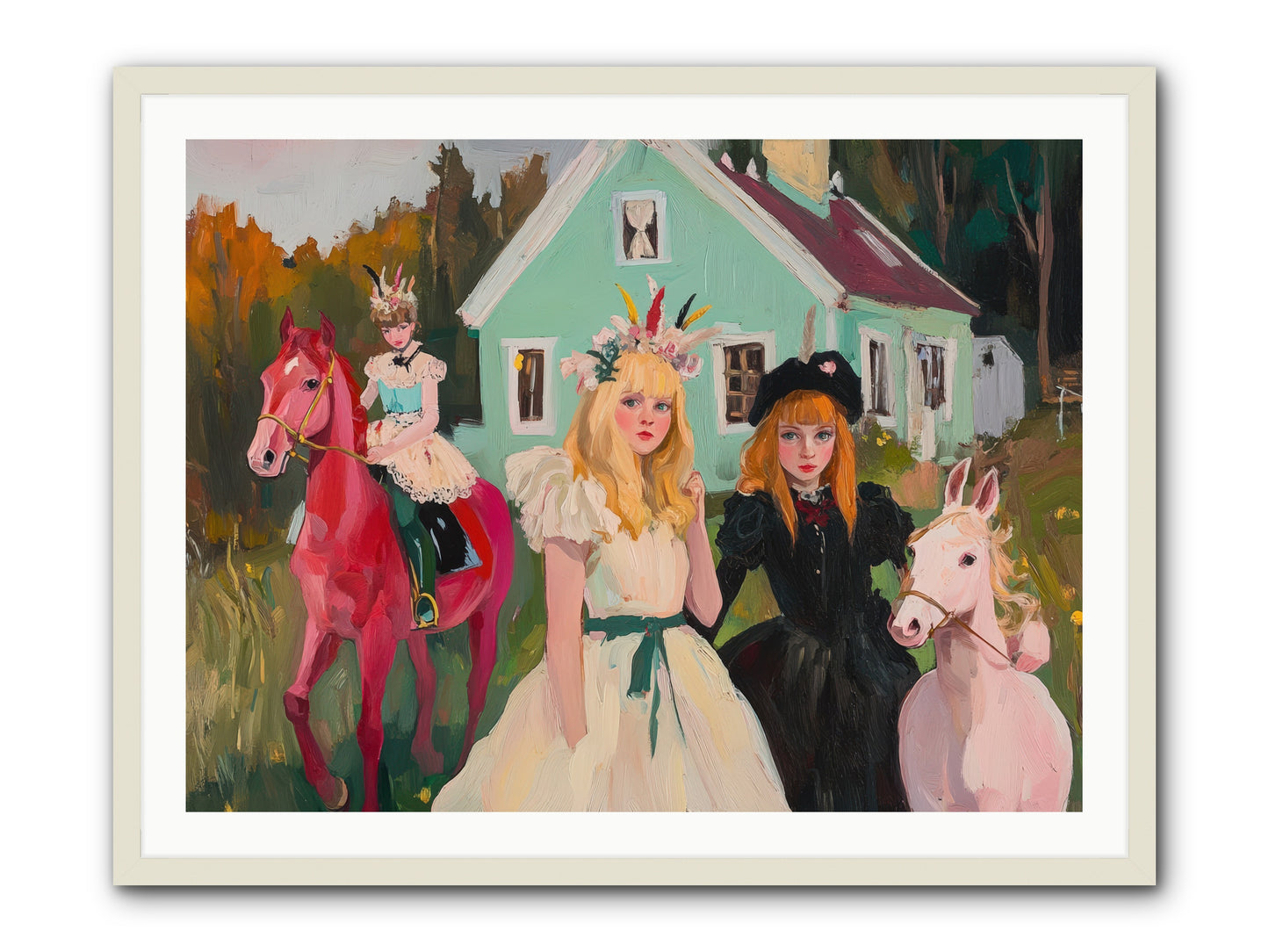 Theater Games Glow No.2 REZ -- Framed Print - White 40x30