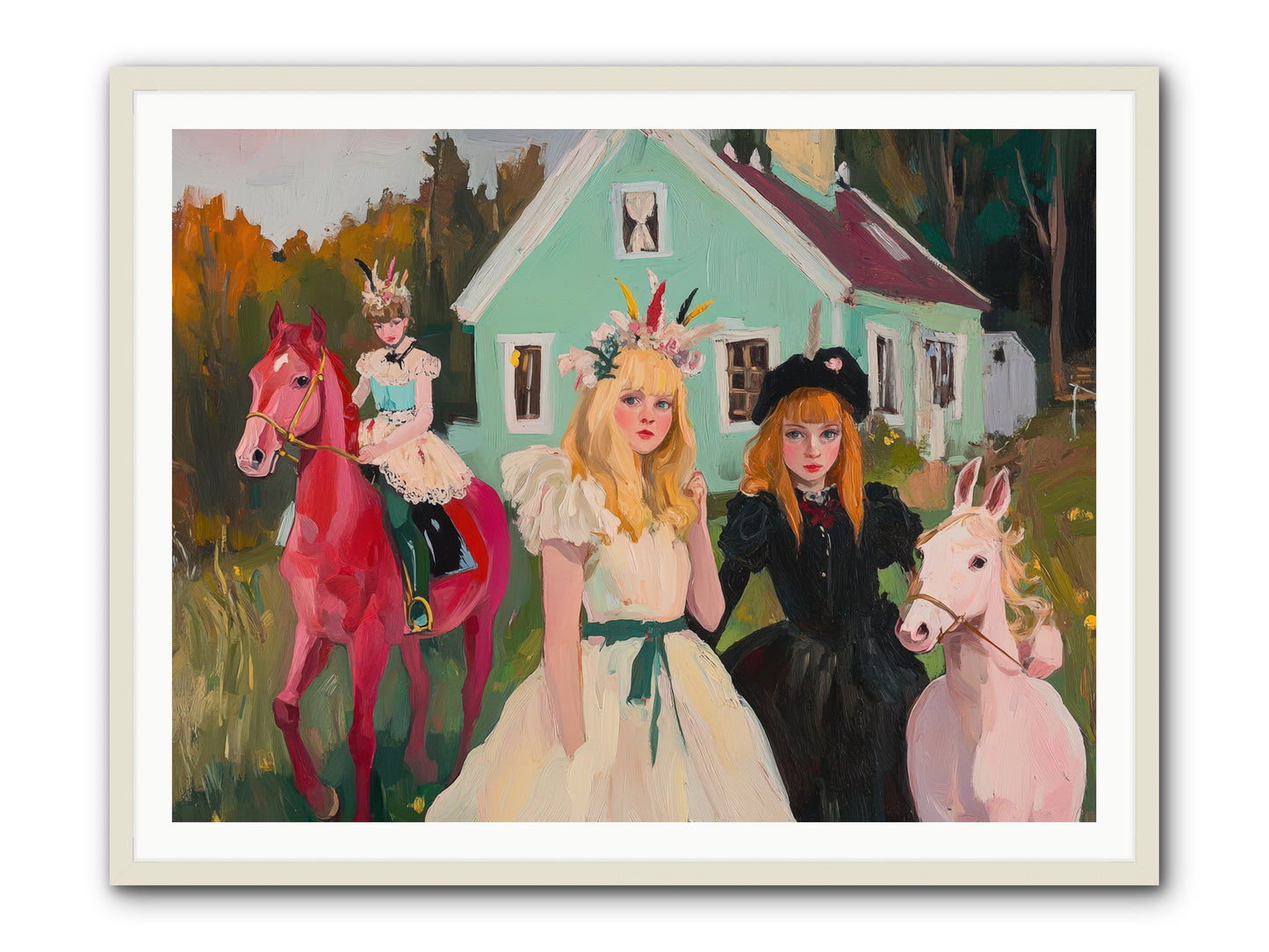 Theater Games Glow No.2 REZ -- Framed Print - White 48x36