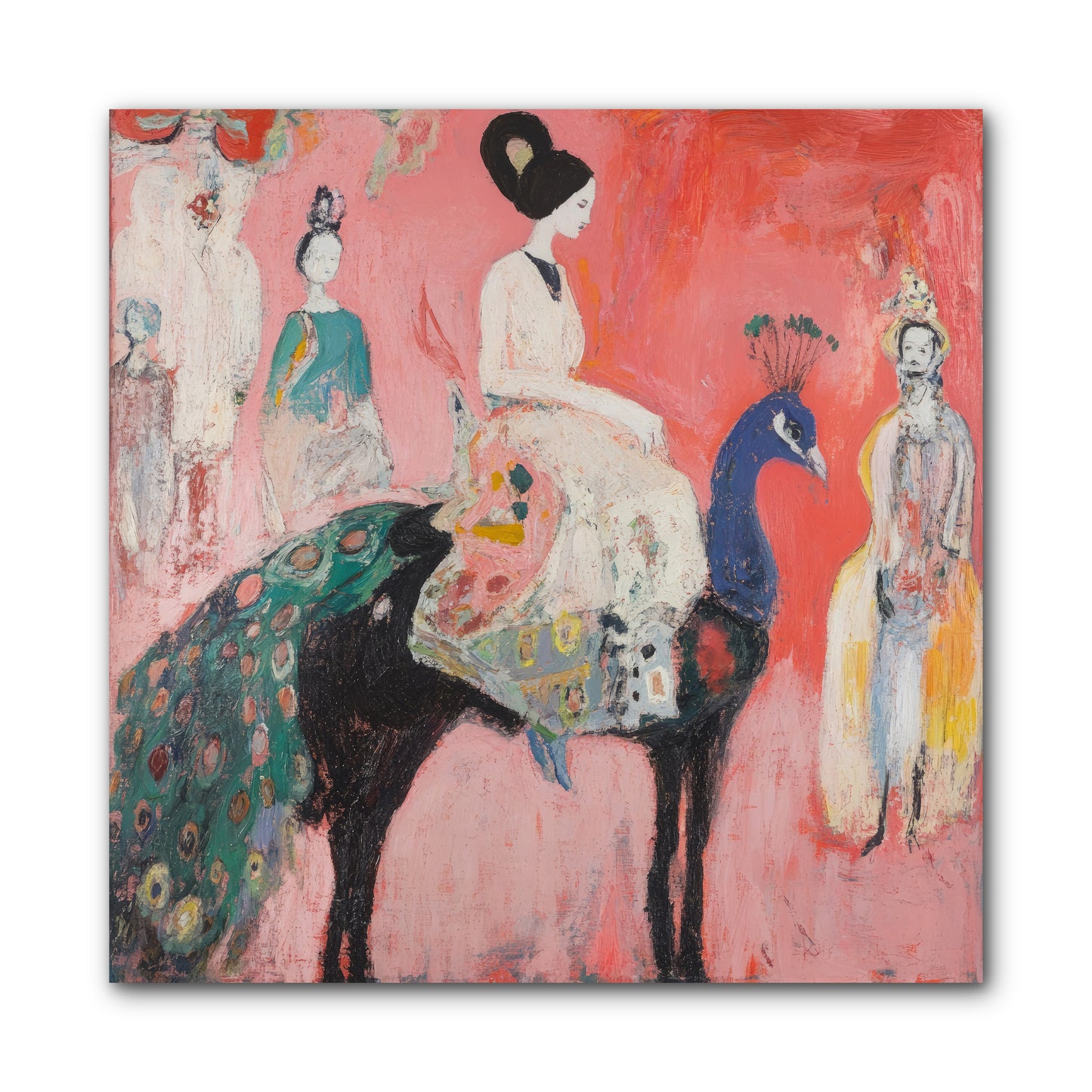 Theater Of Bold Plumes -- Wrapped Canvas 10x10