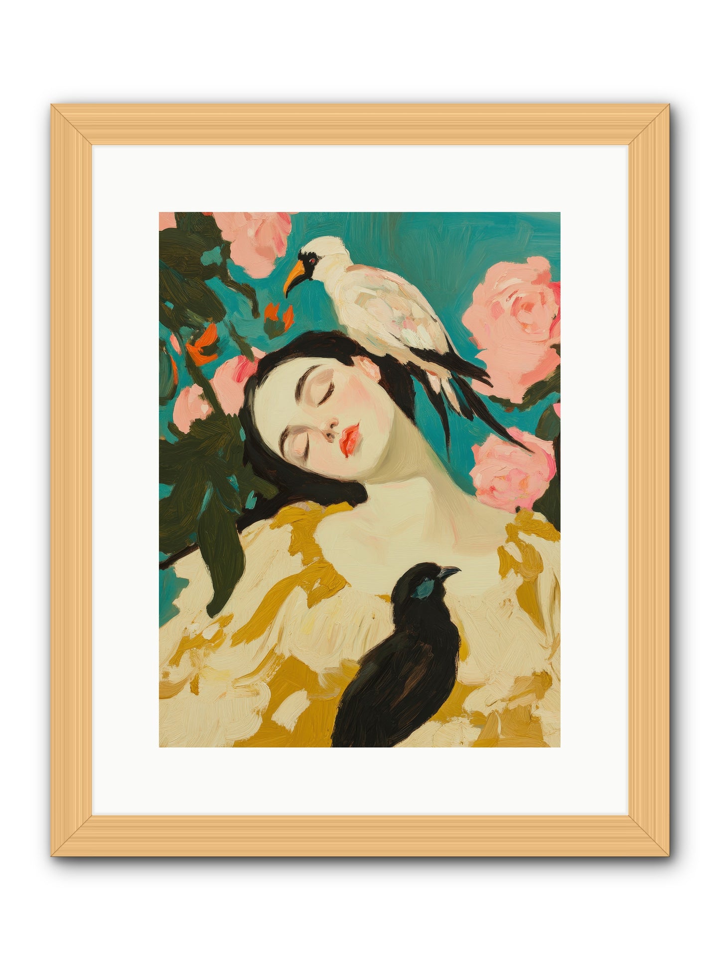 Theodora Nightshade-REZ -- Framed Print - Natural 12x16