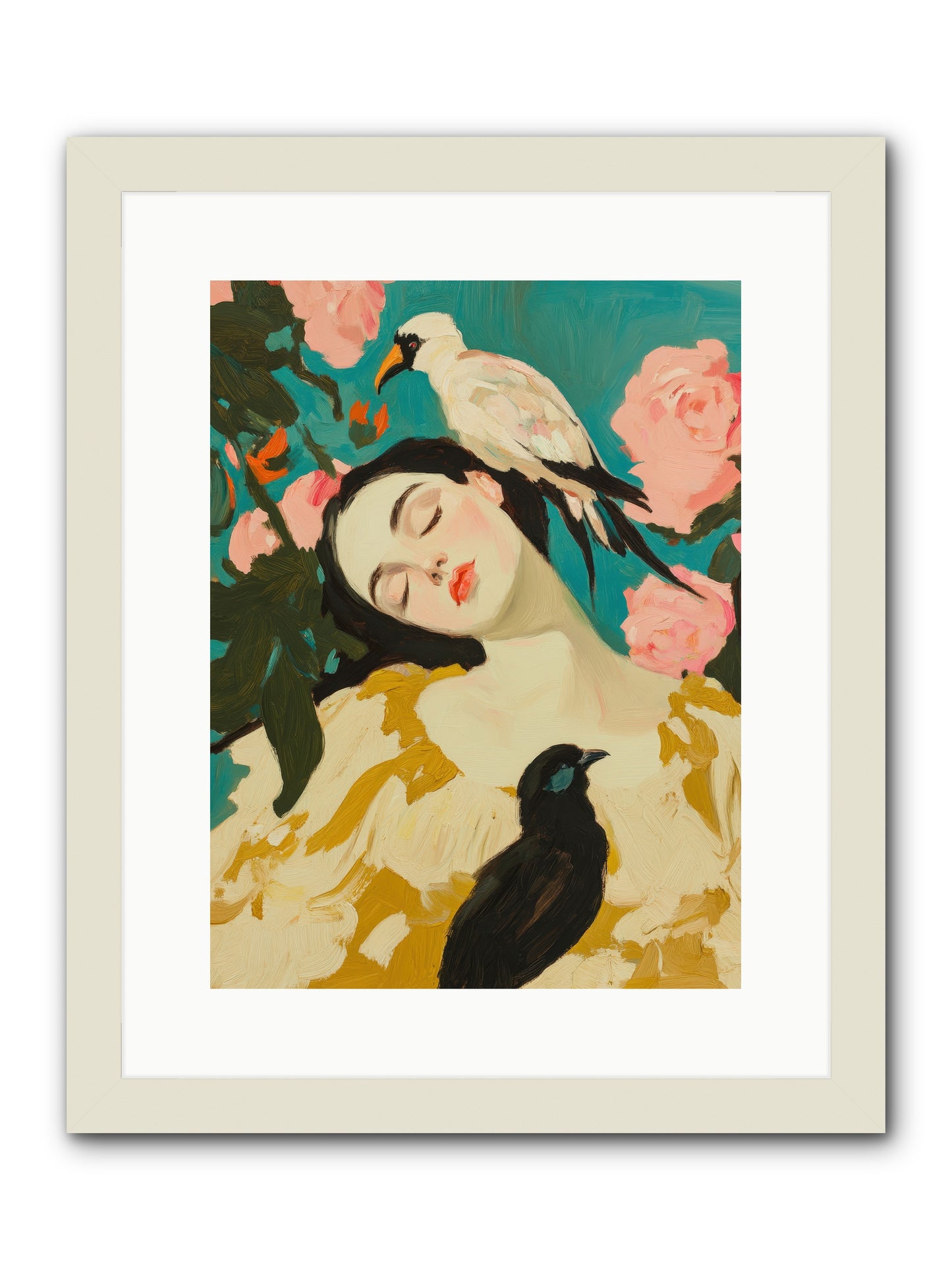 Theodora Nightshade-REZ -- Framed Print - White 12x16