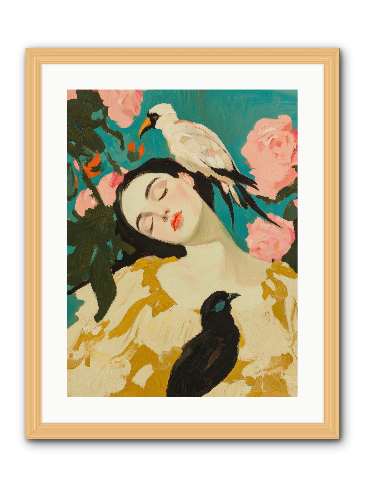 Theodora Nightshade-REZ -- Framed Print - Natural 18x24